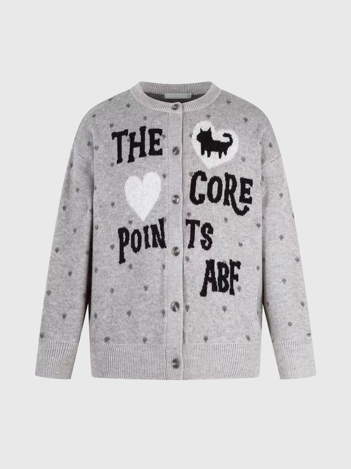 Heart Syntax Cardigan – Mist Grey