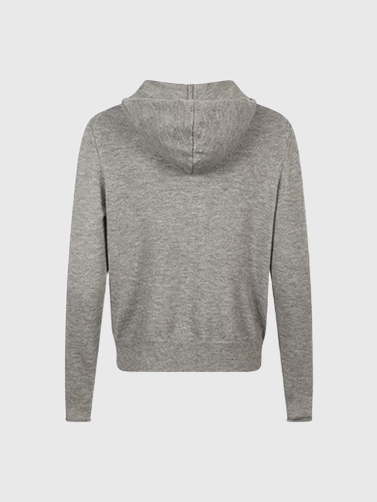 Co-ed Dorm Skimming Star Embroidery Zip-up Hoodie - Grey