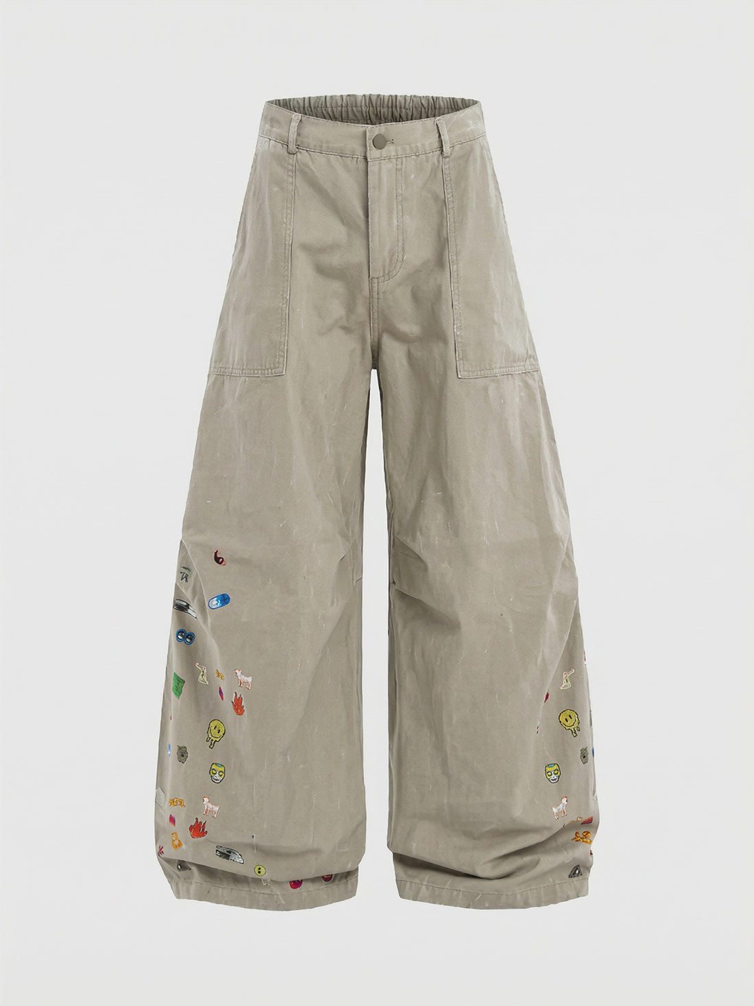 Handled Carefully Curve Pants – Khaki Beige