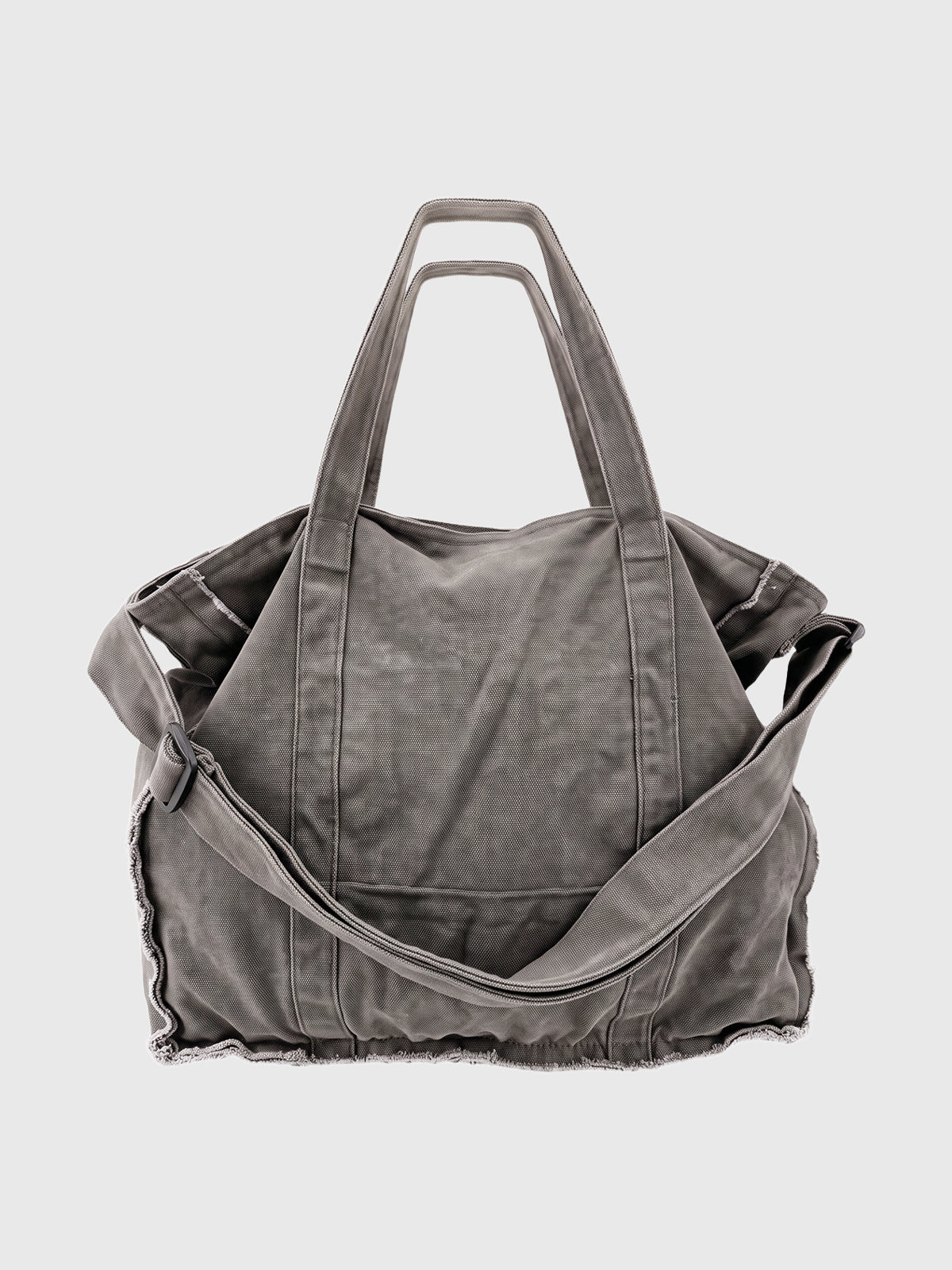 Co-ed Dorm Casual Washed Denim Crossbody Bag - Grey