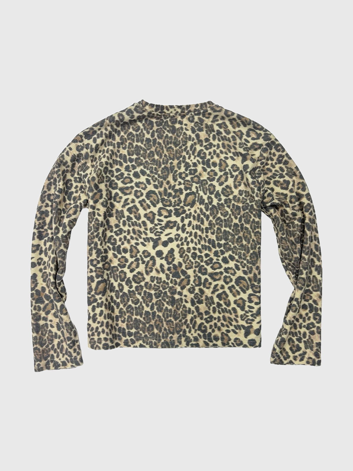 Co-ed Dorm Baggy Leopard Graphic Sweatshirt - Brown