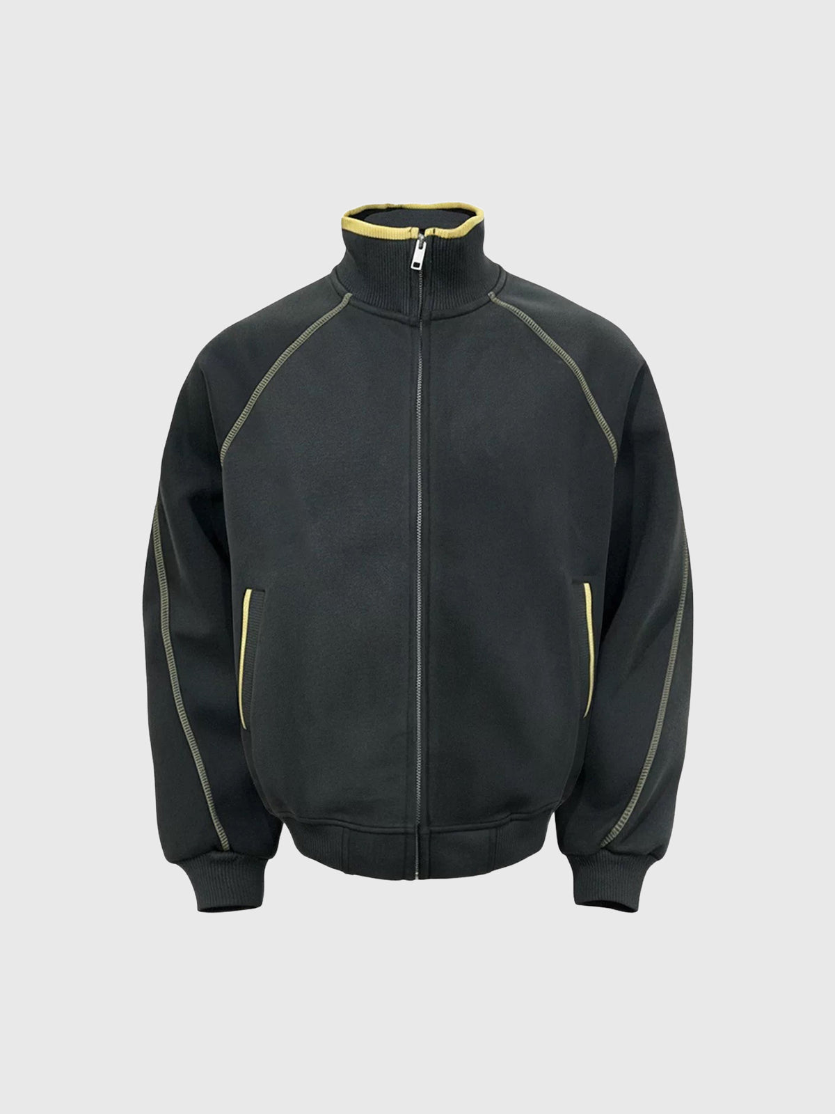 Weekday Outdoor Baggy High-Neck Zip-up Jacket - Black