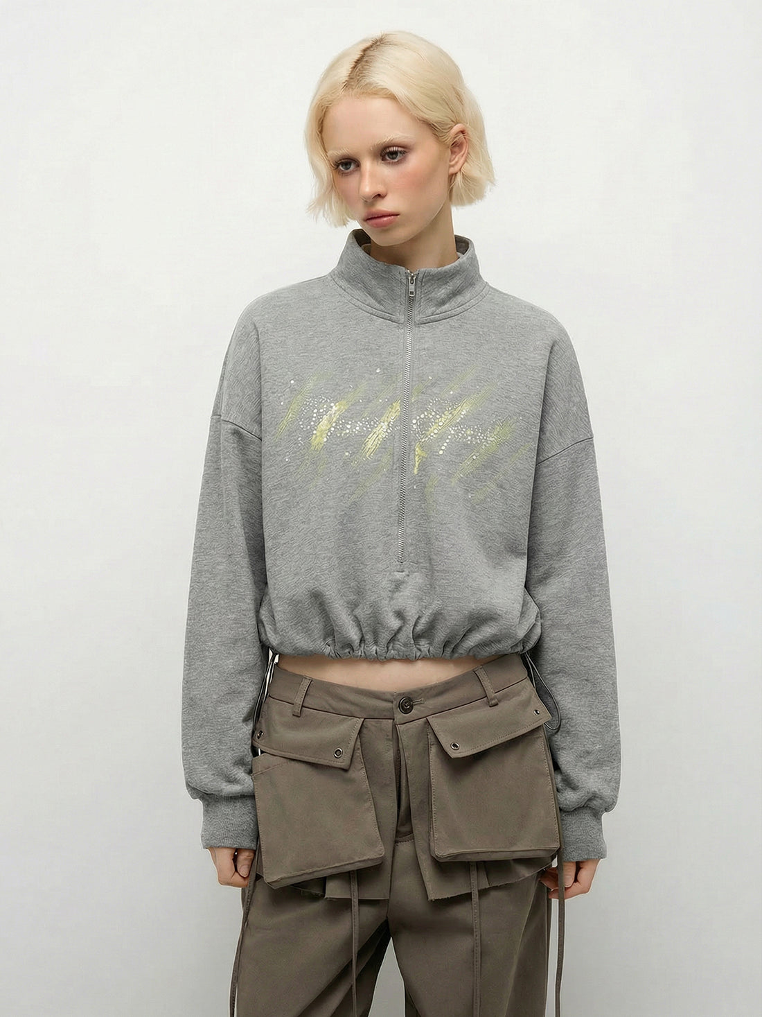 Grip Line Zip Sweatshirt – Fog Grey