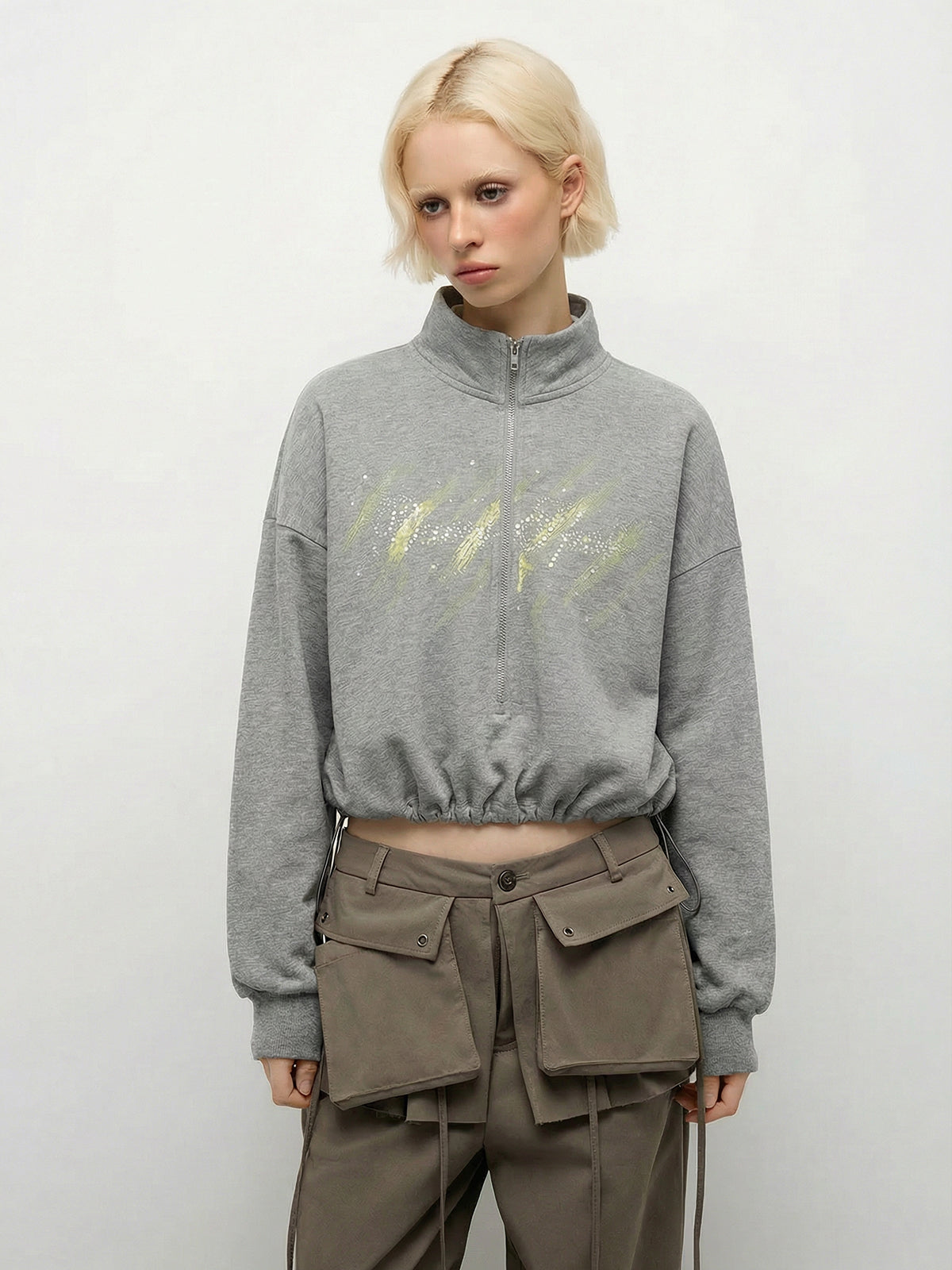 Grip Line Zip Sweatshirt – Fog Grey