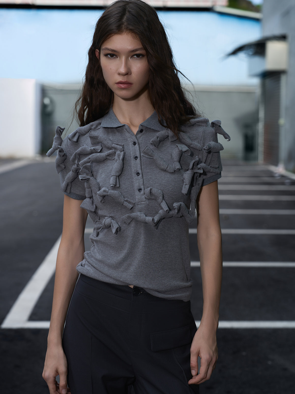 To-Do Bow Tee – Ash Latte