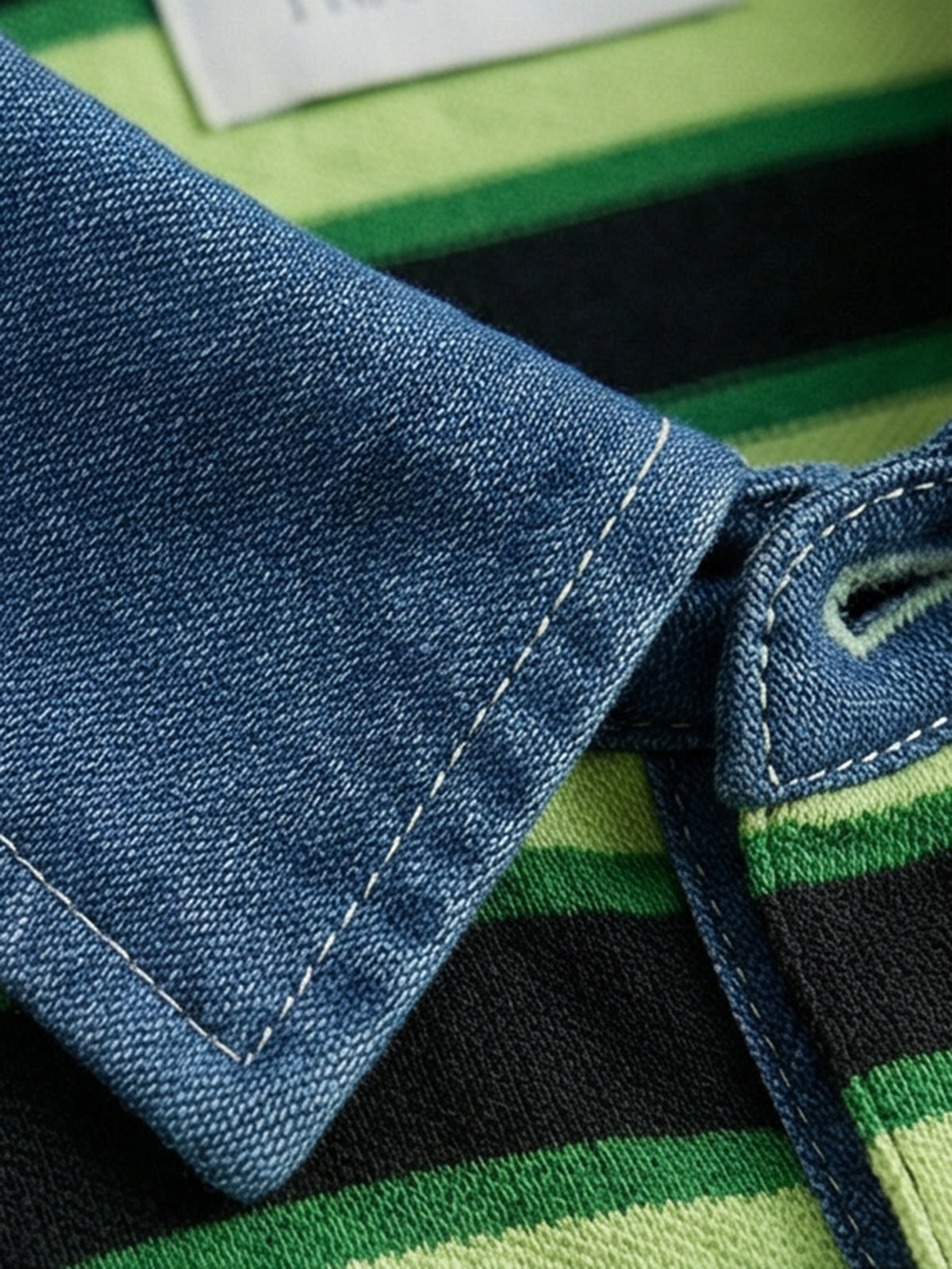 Parallel Stripe Polo - Moss Forest