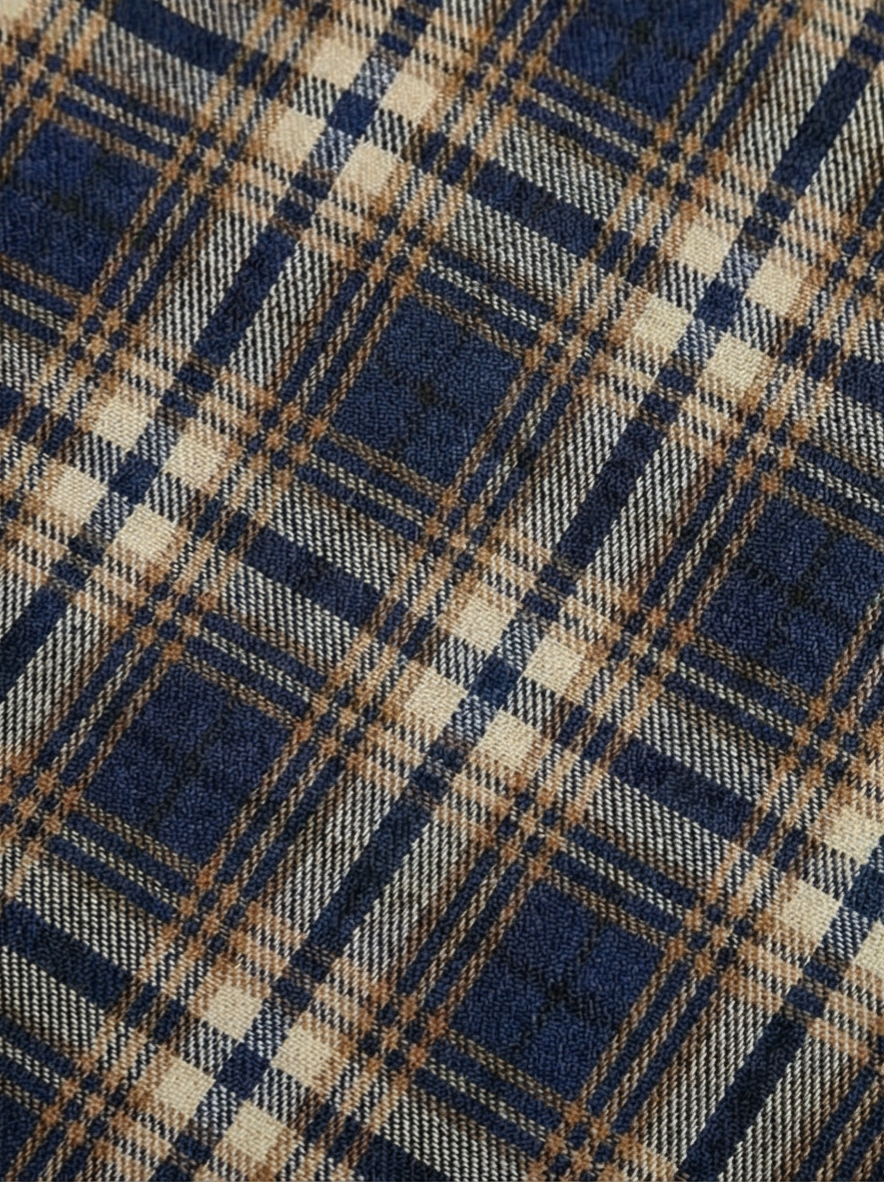 Puzzle Check Waist Dress - Cocoa Brown