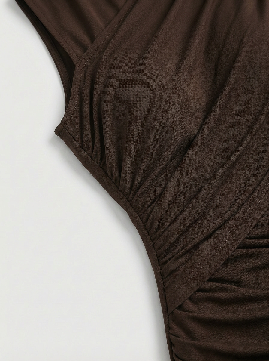 Tilt Muse Mini Dress - Rust Brown