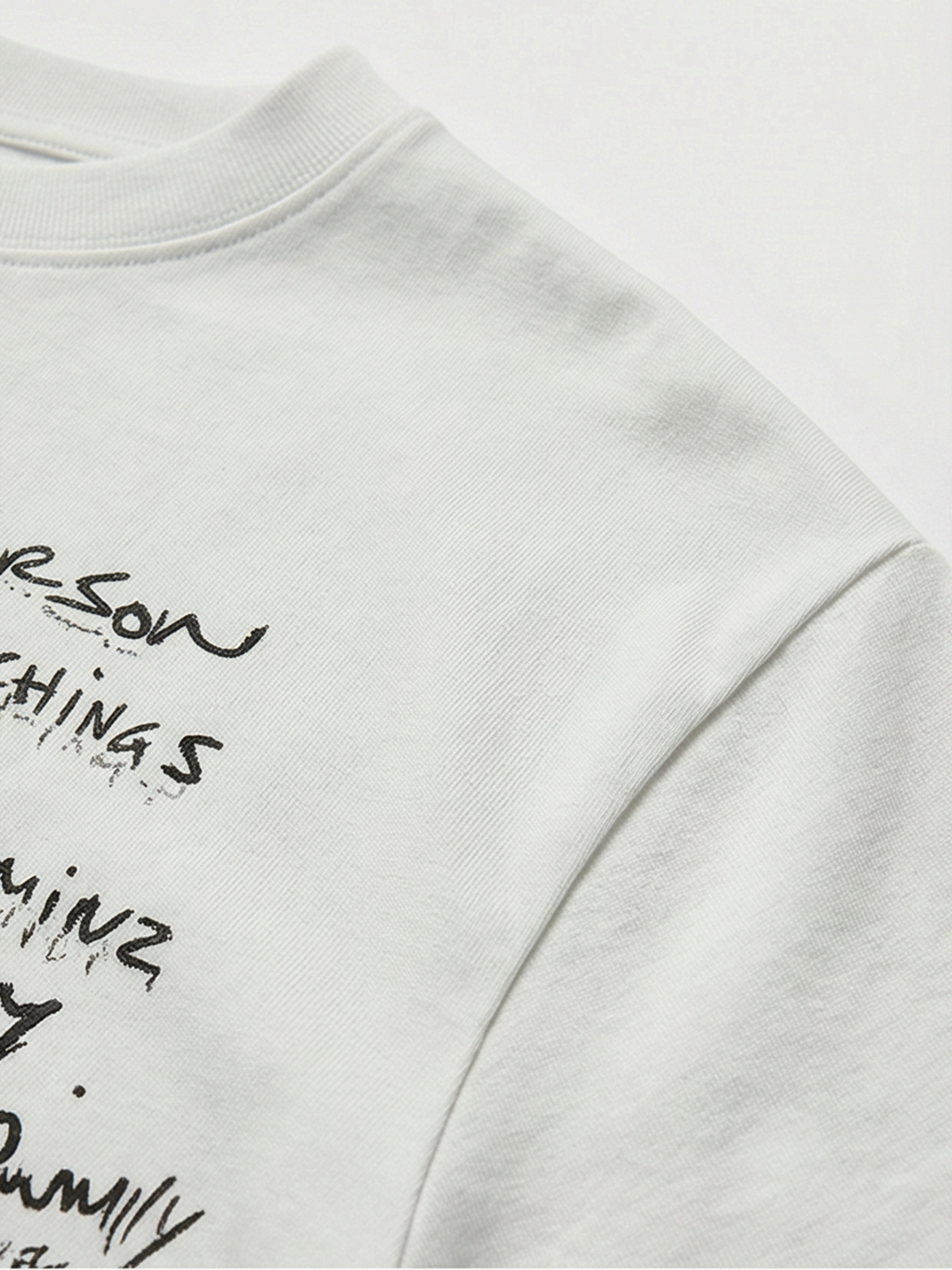 Co-ed Dorm Baggy Abstract Print Tee - White