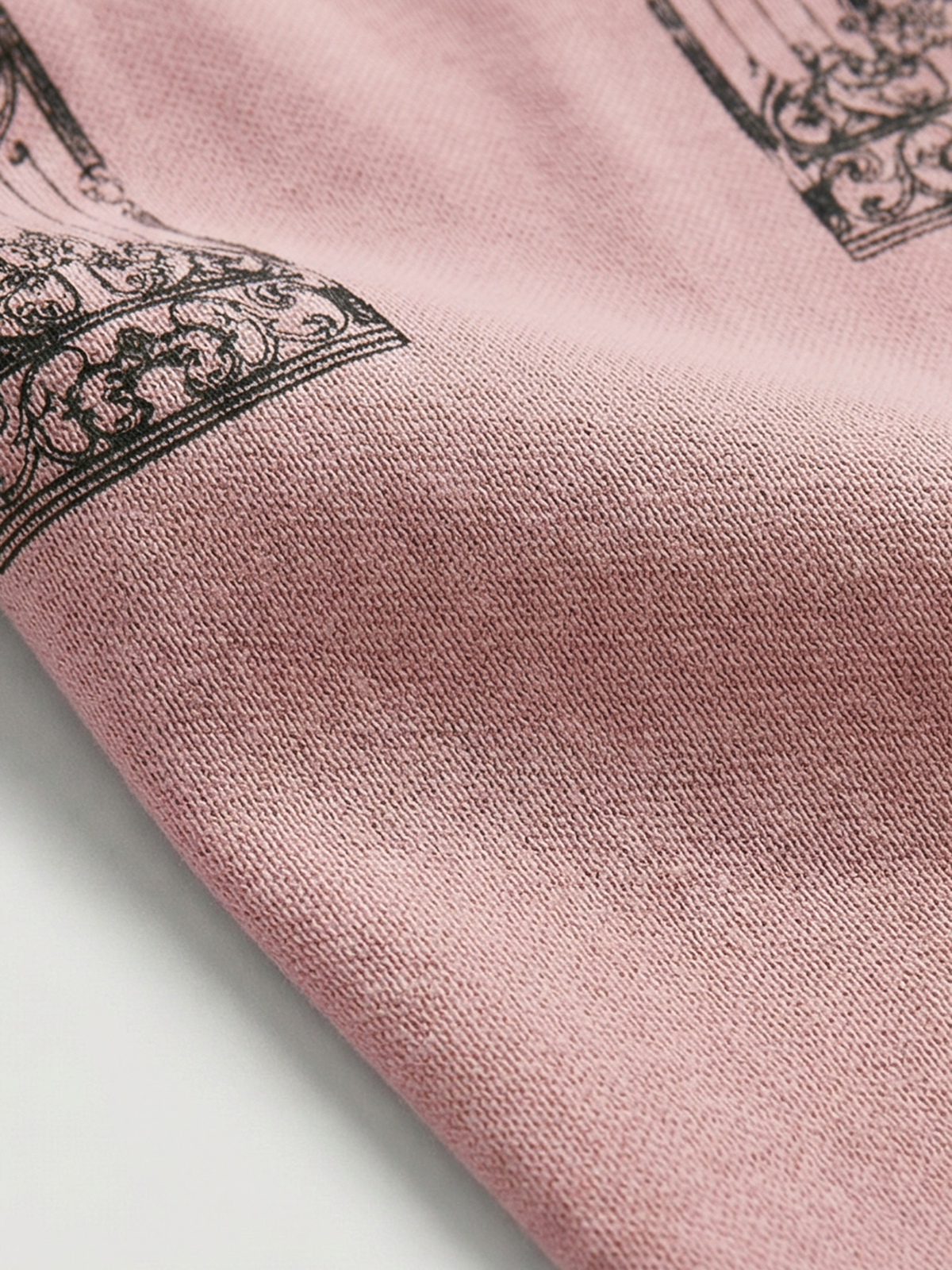 Embroidered Graphic Tee - Rose Pink