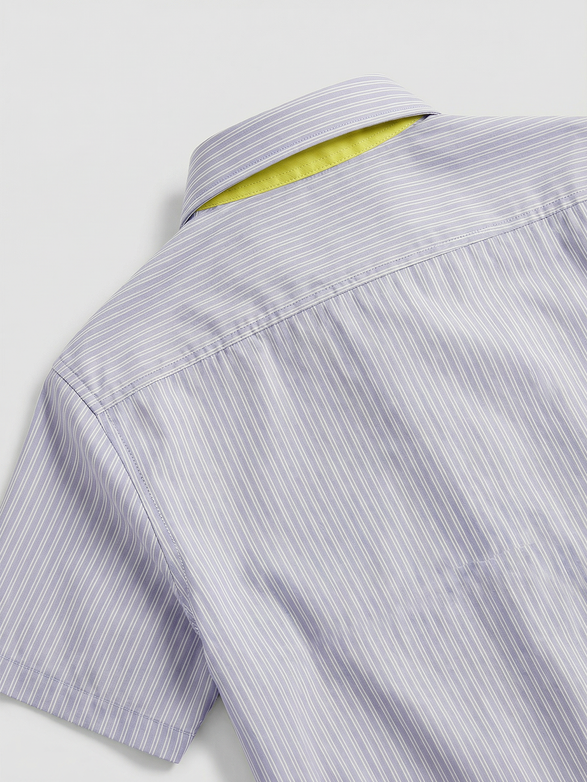 Co-ed Dorm Contrast Striped Baggy Shirt - Purple