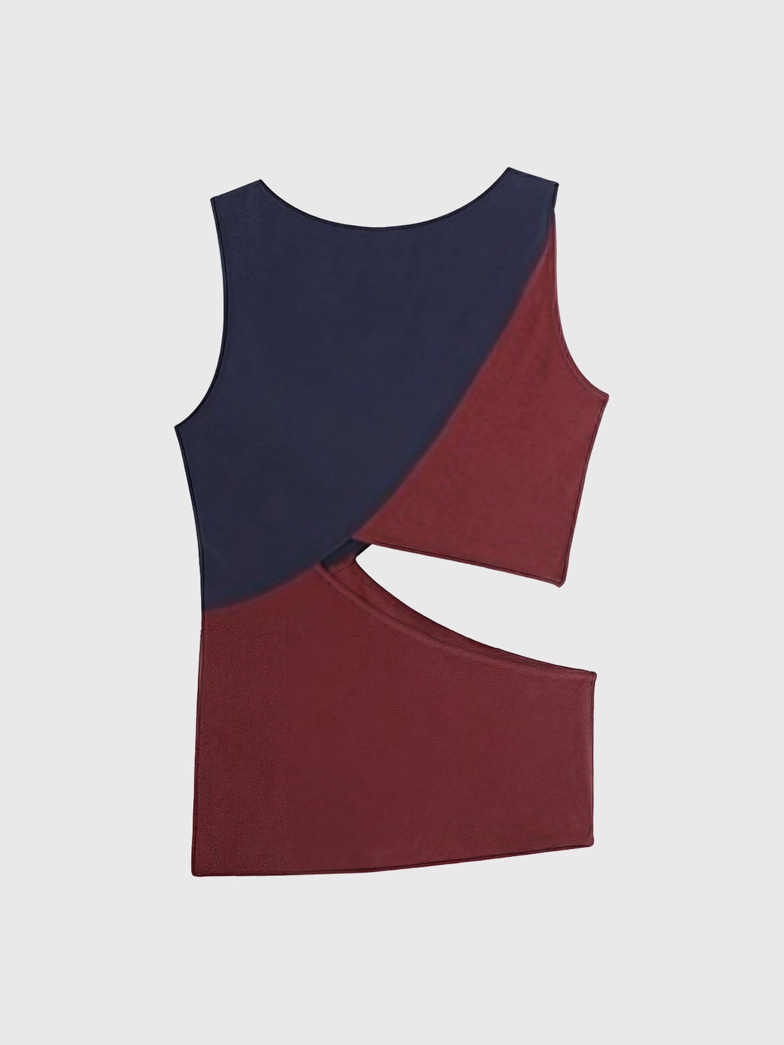 Match Frame Cutout Top - Burgundy Navy