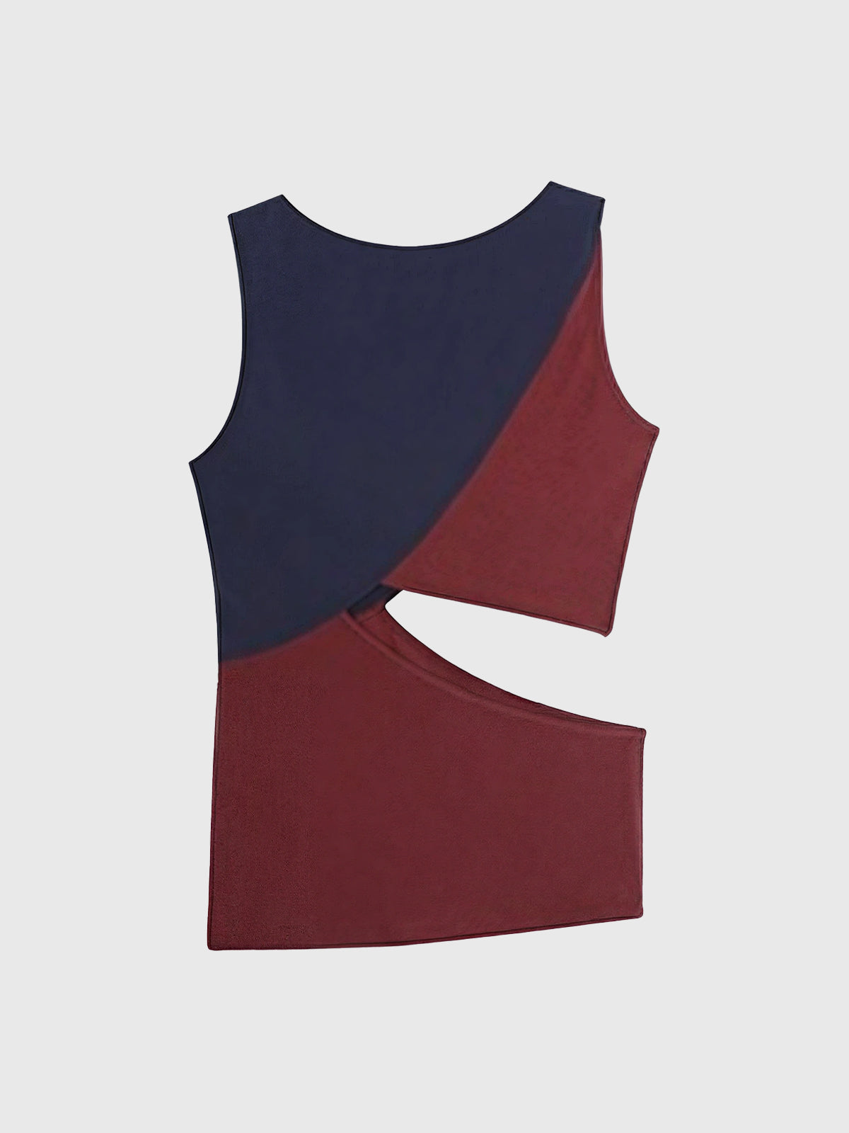 Match Frame Cutout Top - Burgundy Navy