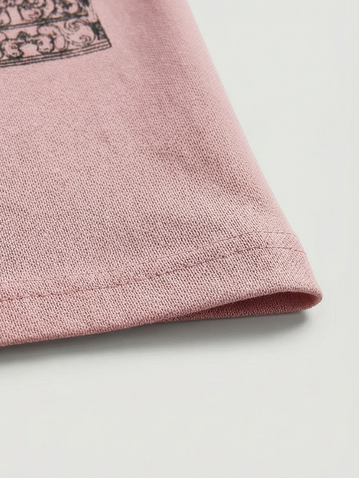 Embroidered Graphic Tee - Rose Pink