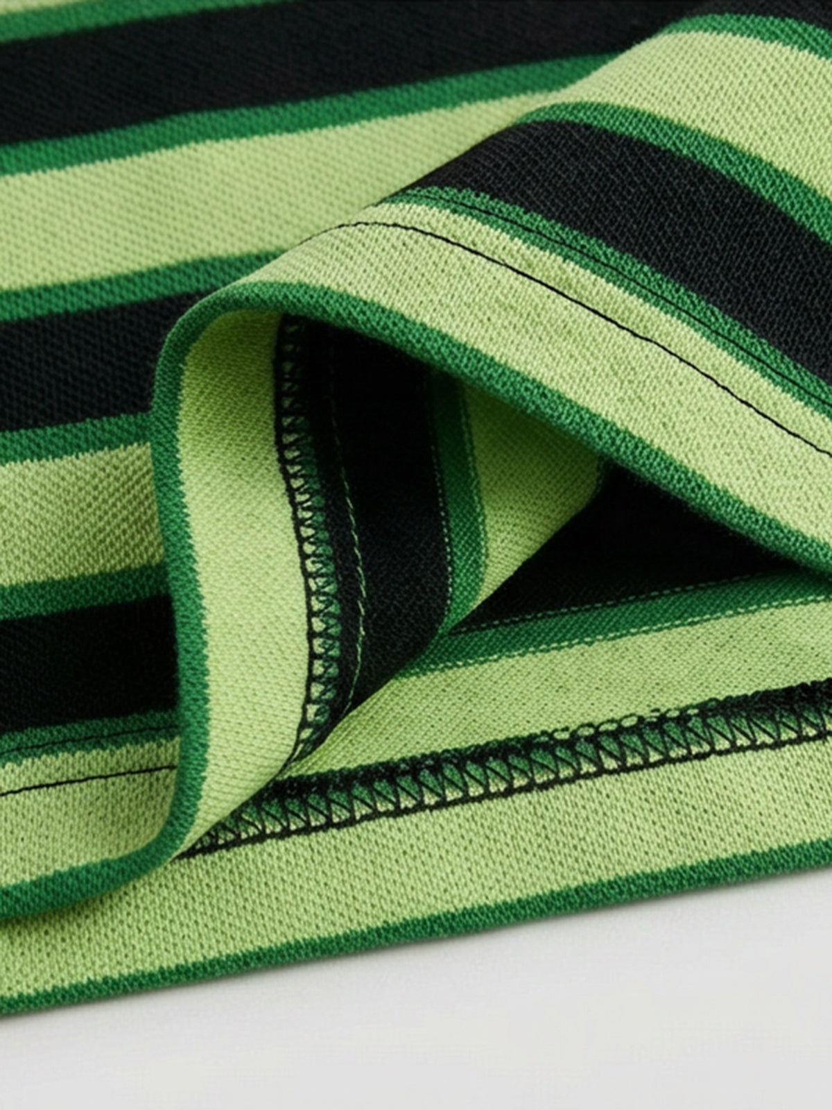 Parallel Stripe Polo - Moss Forest