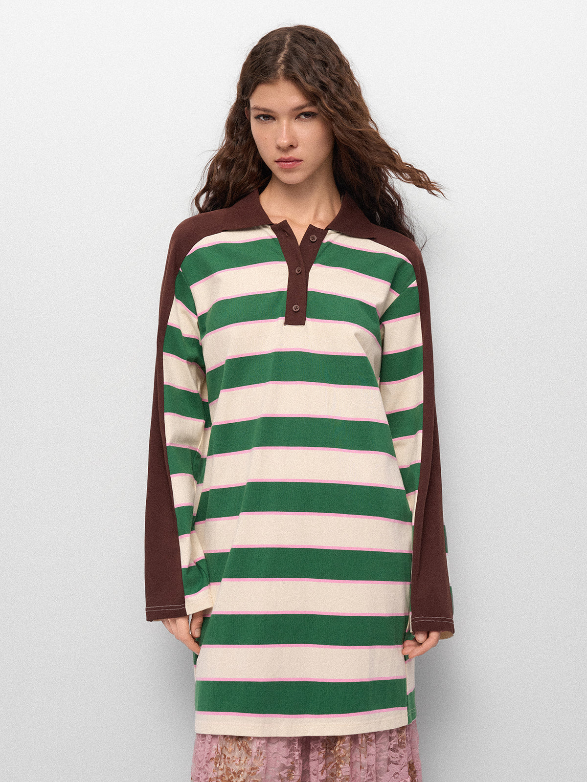 Canteen Stripe Polo Dress – Ivy Cream