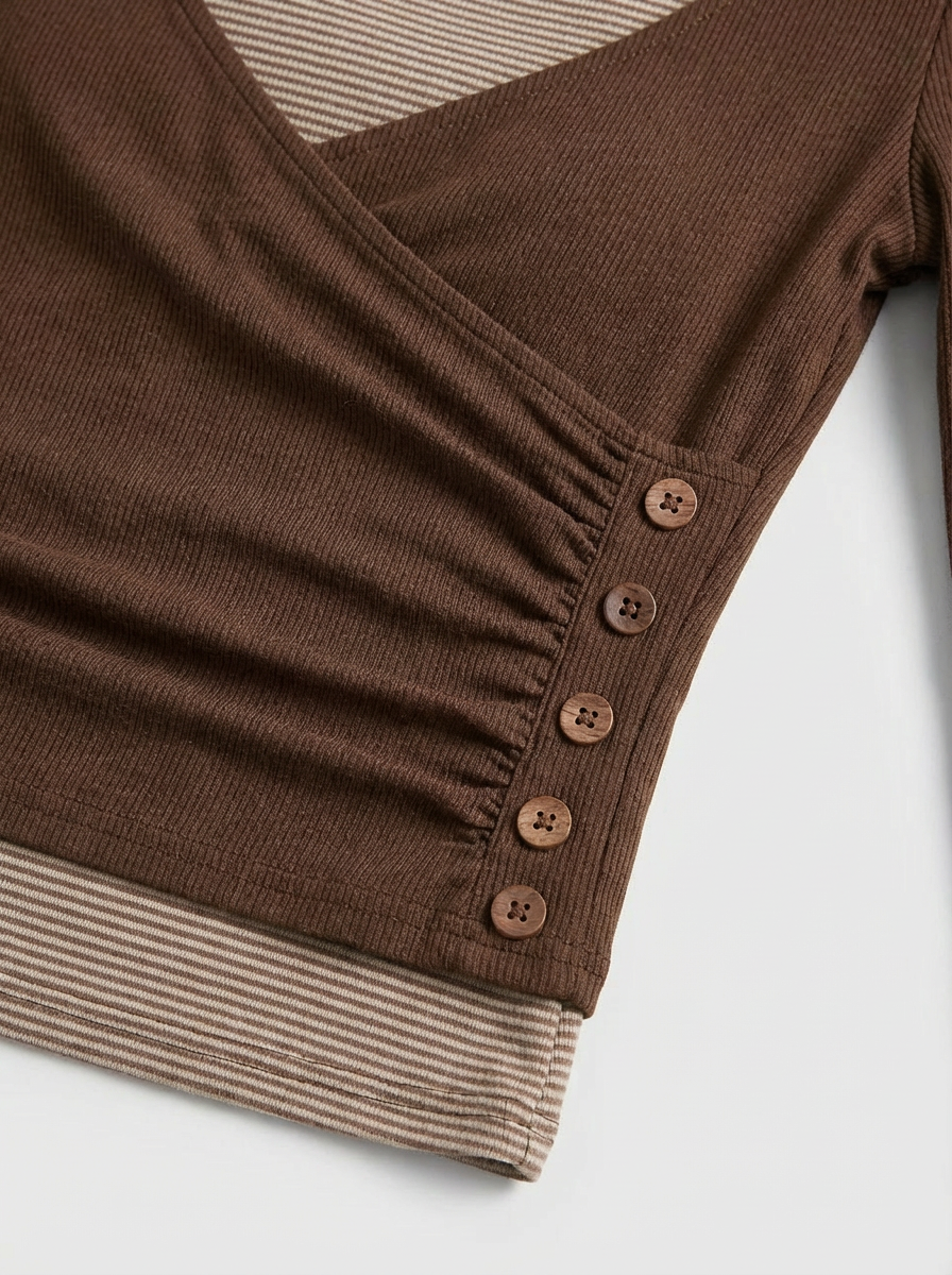 Ballet Class Sleeve Top - Coffee Brown