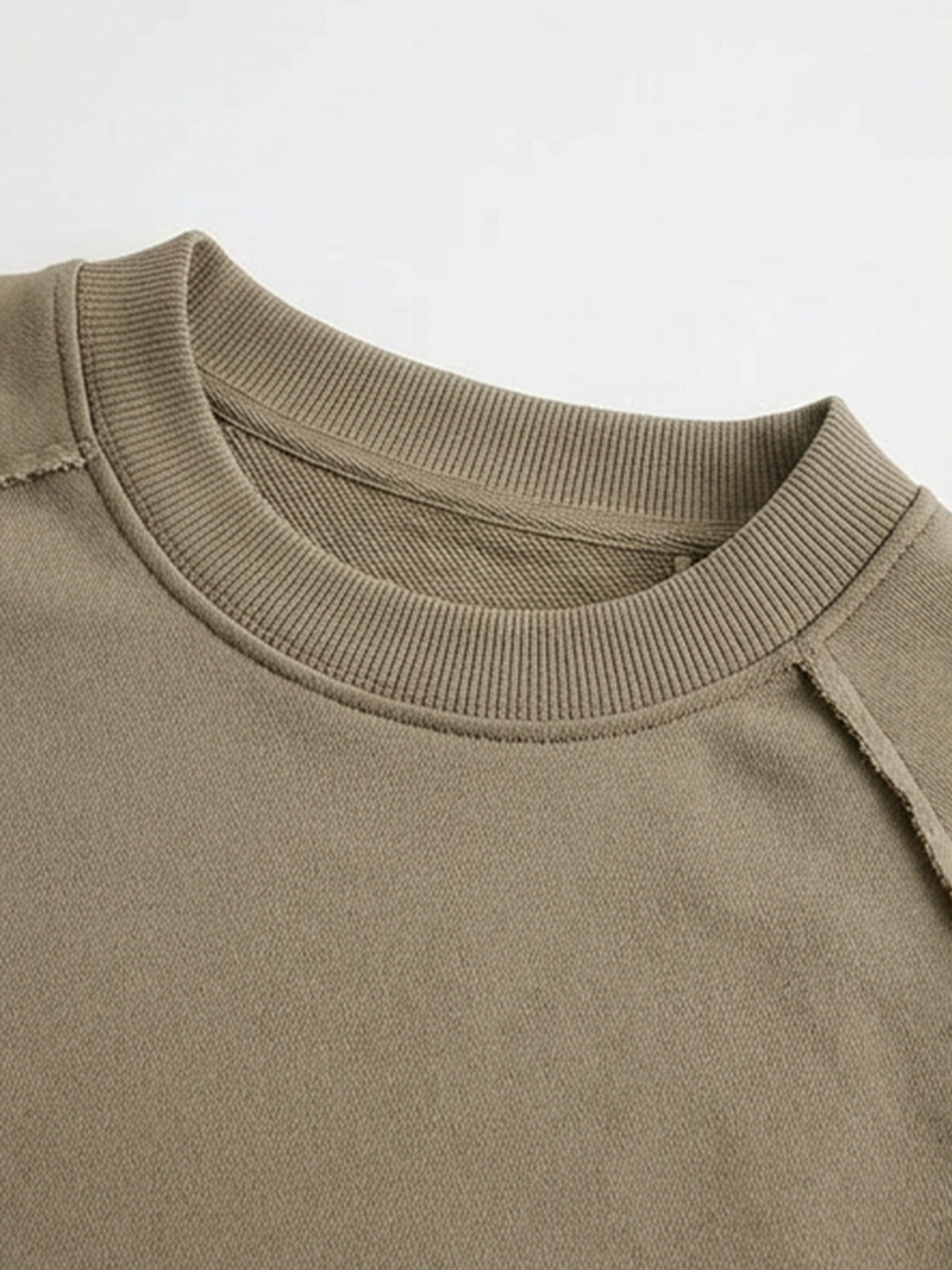 Co-ed Dorm Baggy Quarter Zip Pullover Sweatshirt - Brown