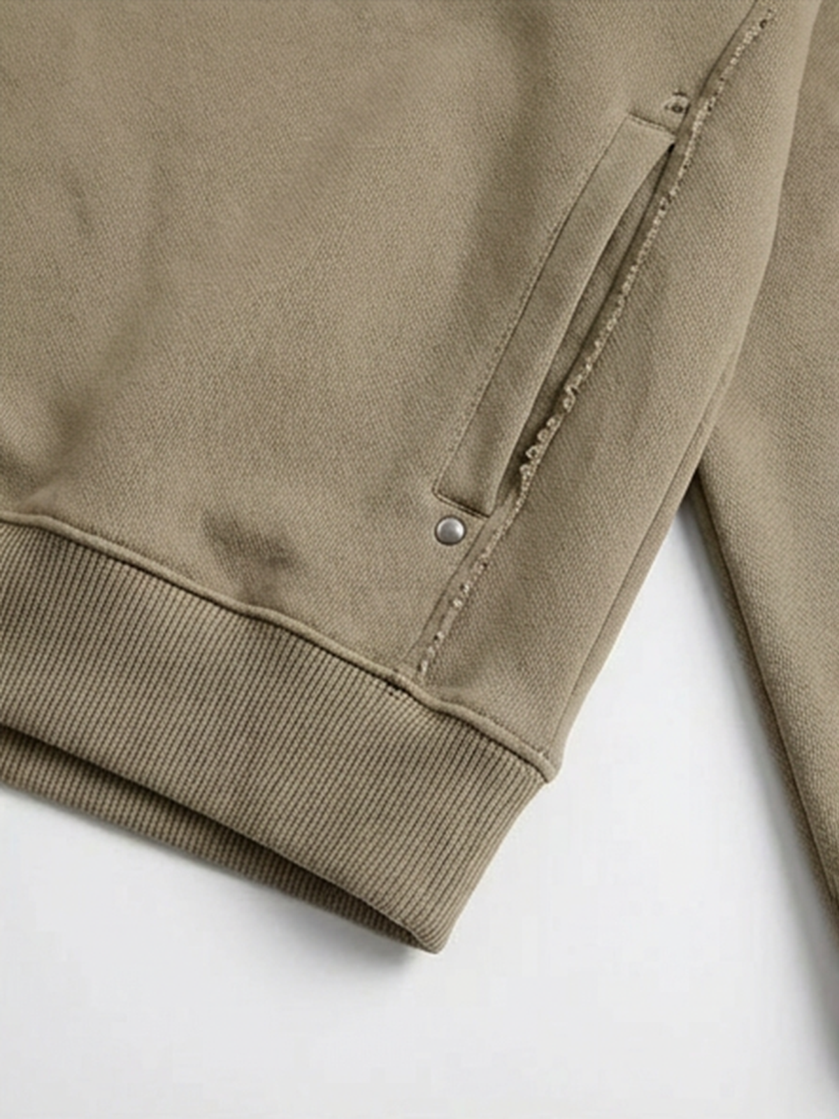 Co-ed Dorm Baggy Quarter Zip Pullover Sweatshirt - Brown