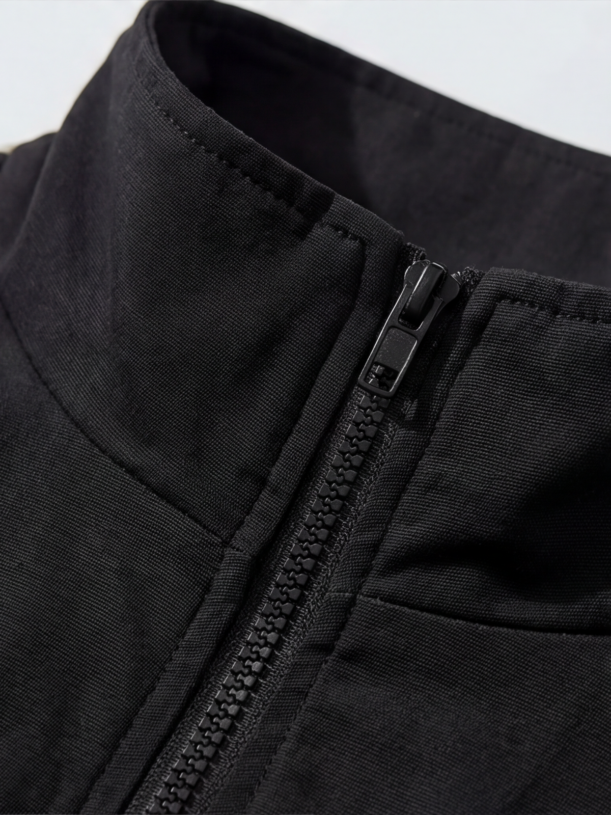 Co-ed Dorm Baggy Frog Button Track Jacket - Black