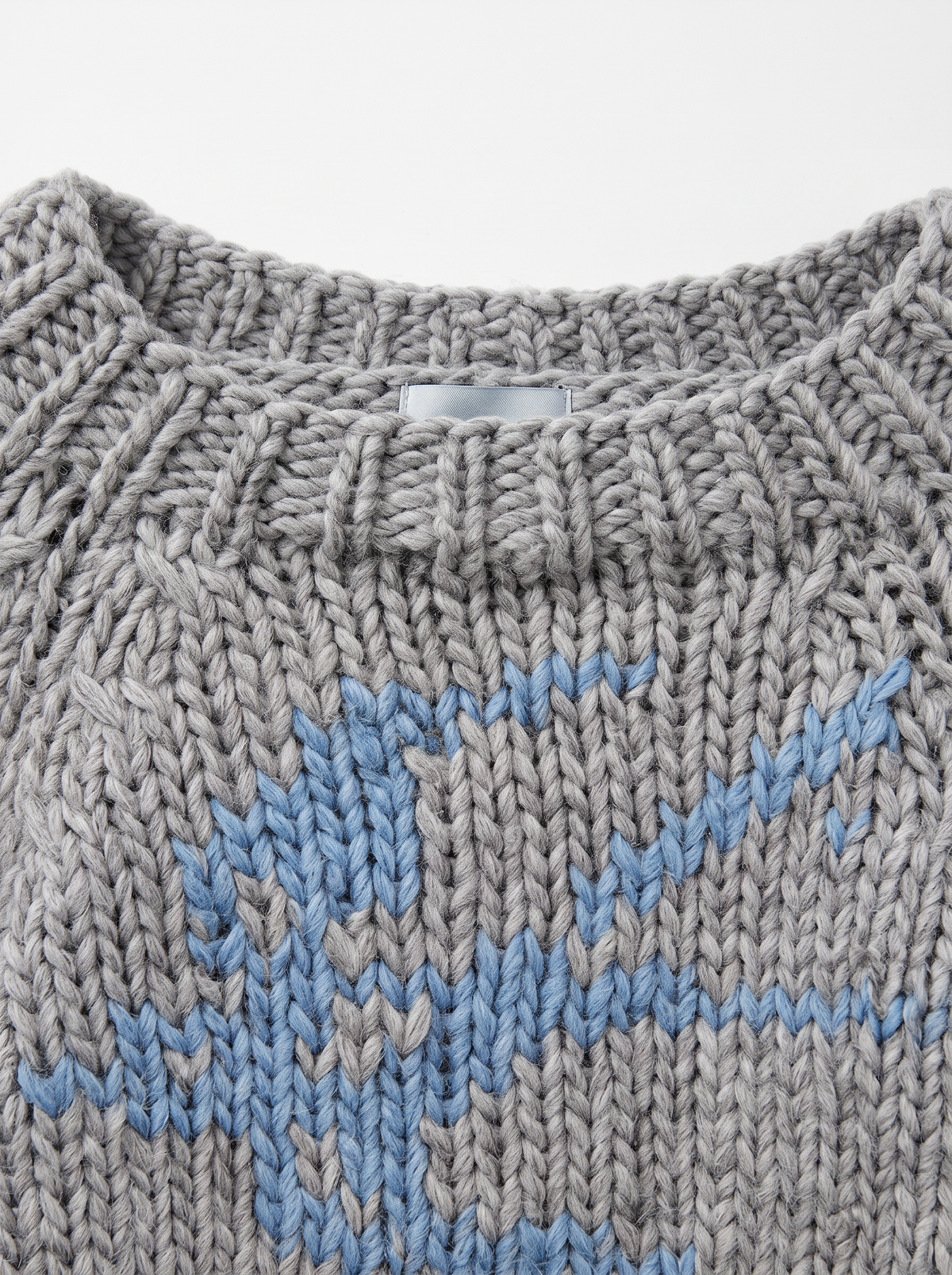 Co-ed Dorm Skimming Jacquard Pattern Shrug Sweater - Grey