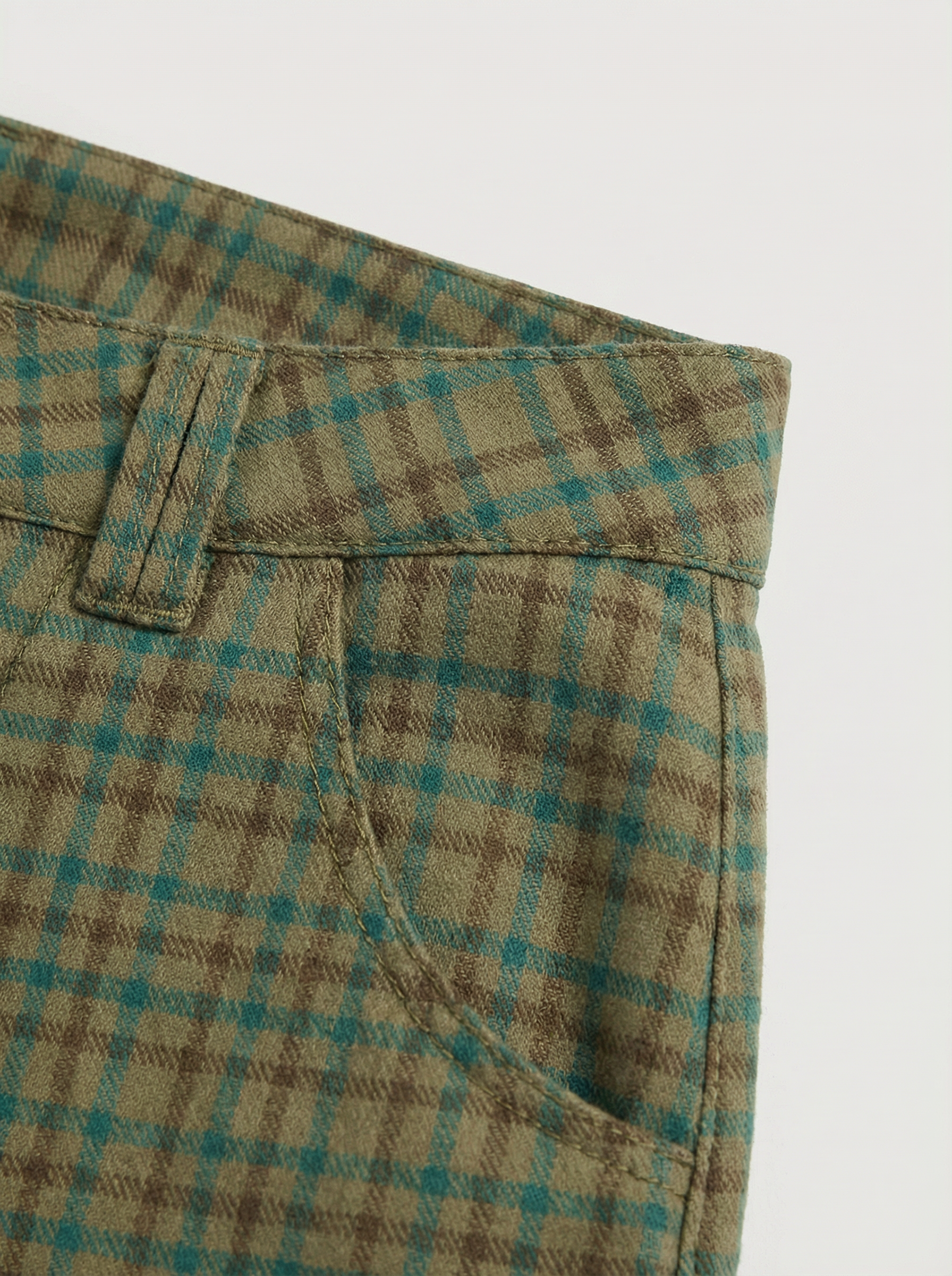 Brick Lane Wide-leg Check Cargo Culottes - Camouflage