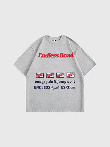 Endless Road Graphic Tee - Heather Grey