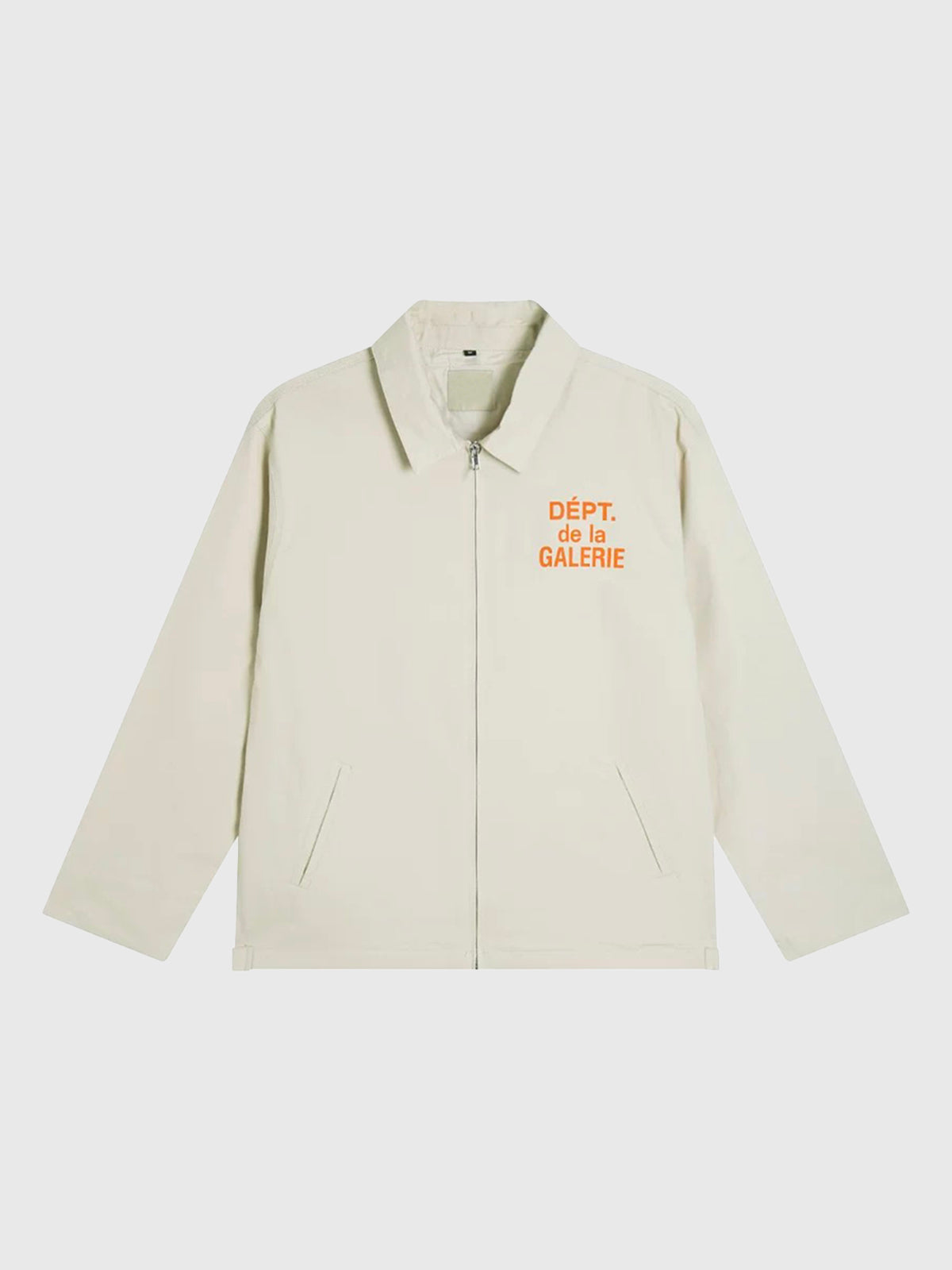 Co-ed Dorm  Baggy Graphic Polo Jacket - Beige