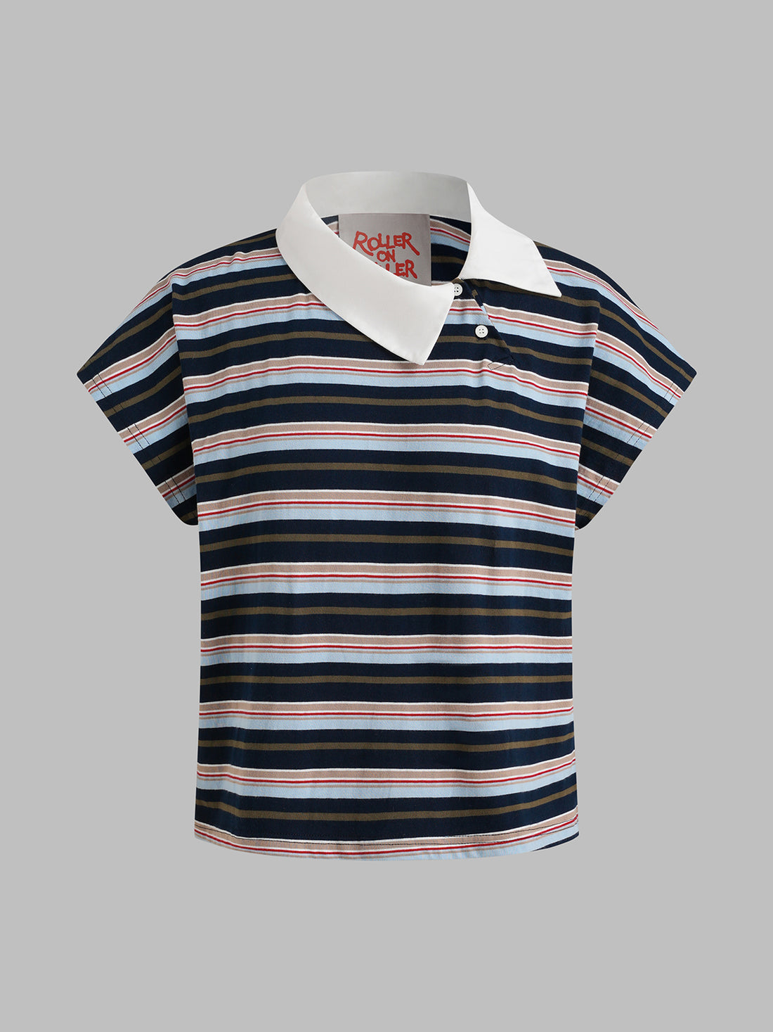 Borrowed Collar Tee - Ink Stripe