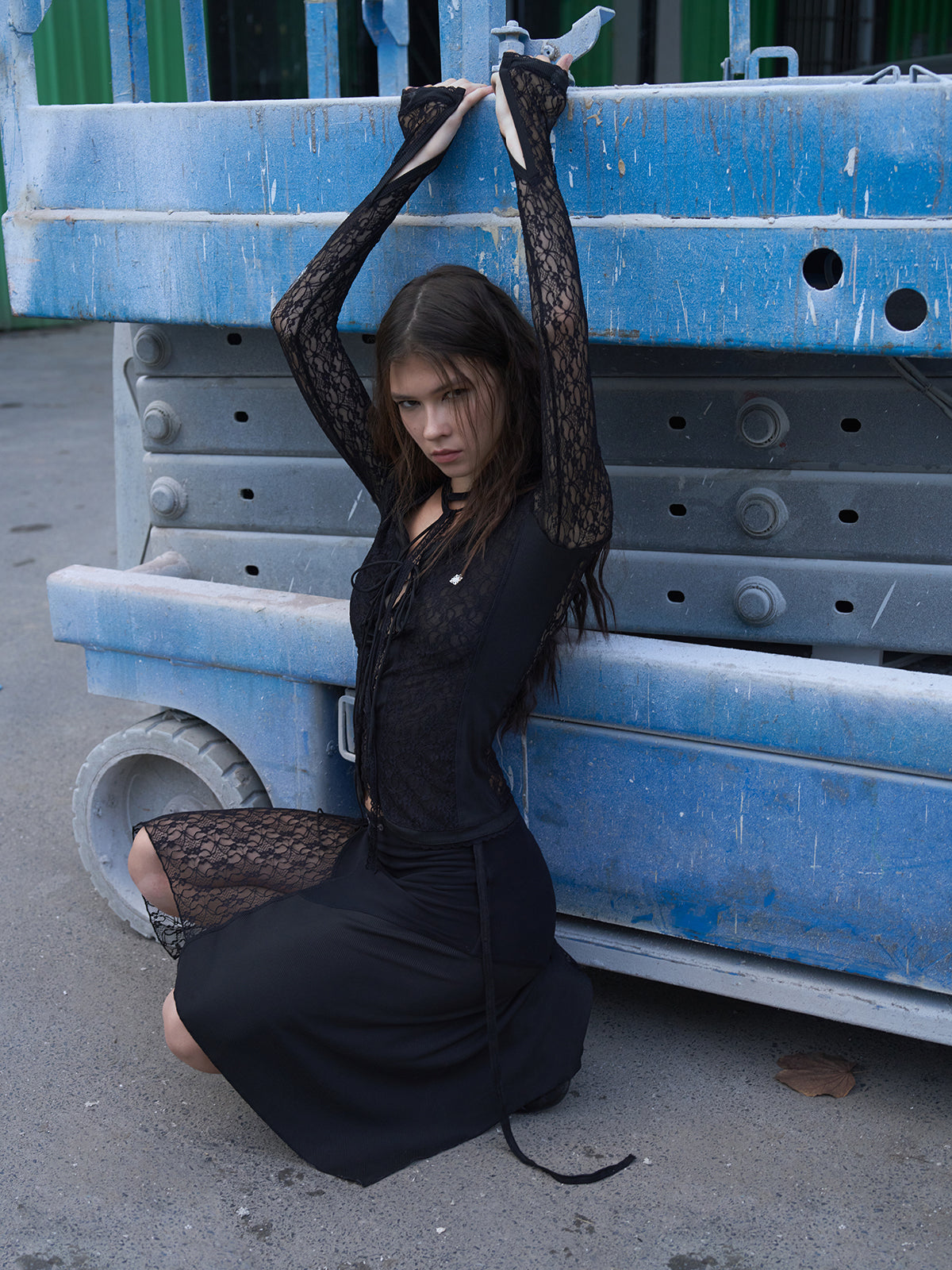 After Dark Email Tee - Lace Black