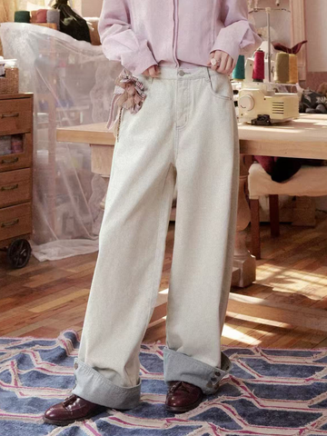 Weekday Outdoor Relaxed Wide-Leg Parachute Maxi Pants - Light Grey