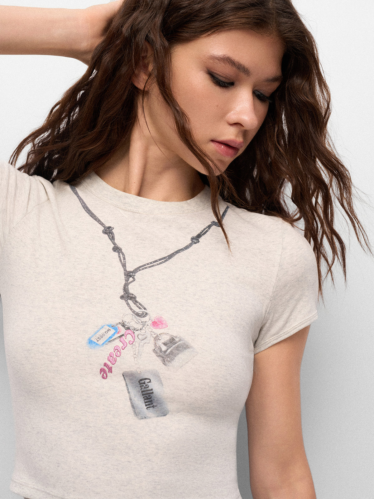 Thread Drop Tee – Mist Heather