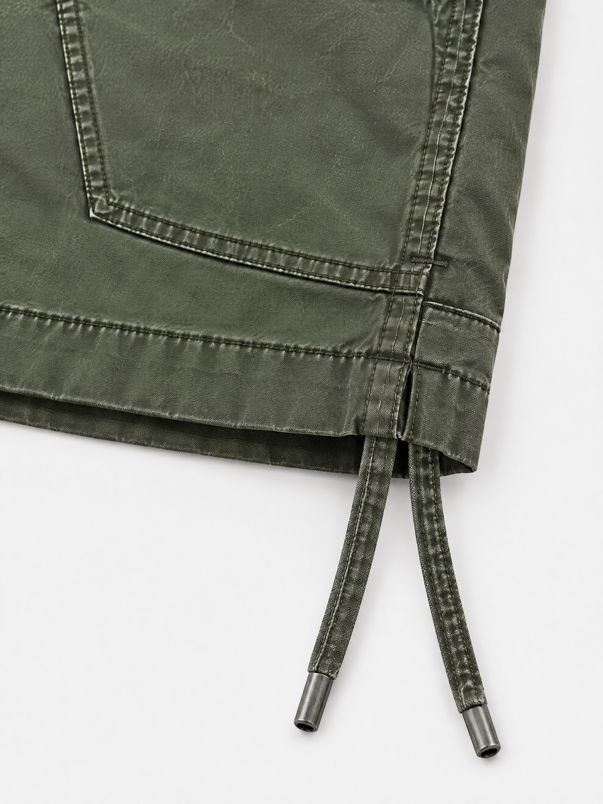 Weekday Outdoor Relaxed Multi-Pocket Utility Cargo Shorts - Olive