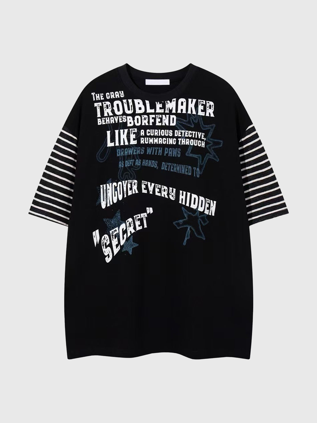Mixed Signal Stripe Tee - Ink Black