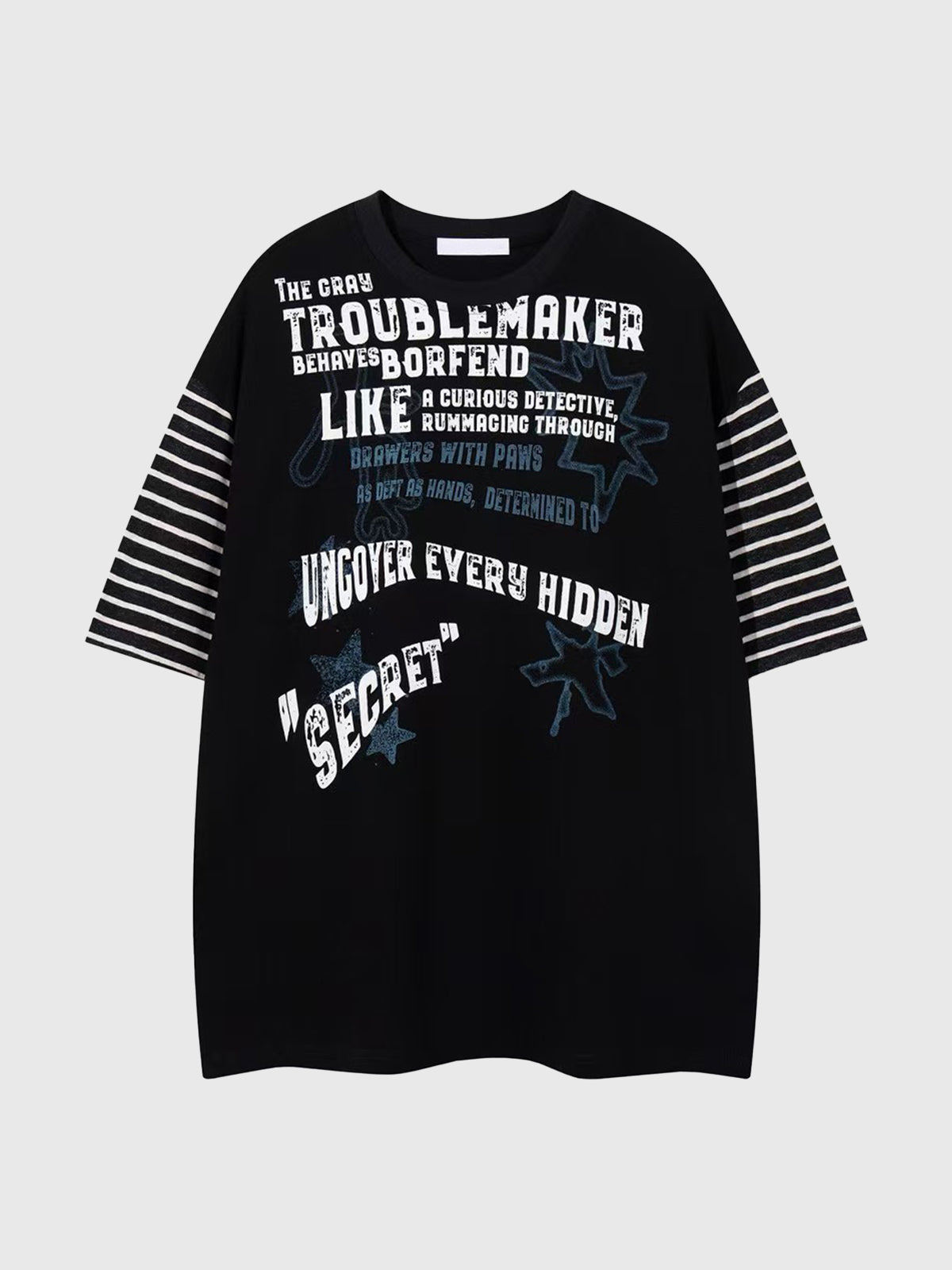 Mixed Signal Stripe Tee - Ink Black