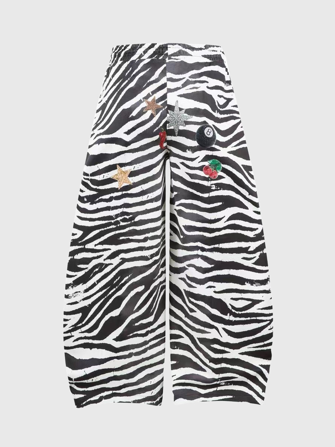 Zippy Zebra Pants – Black White