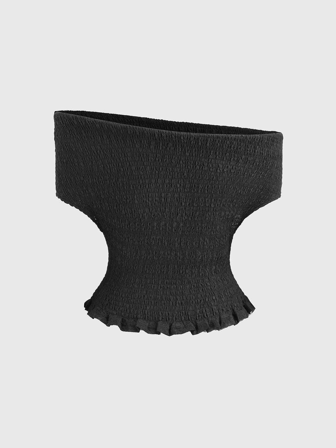 Offclock Smock Tube Top – Matte Black