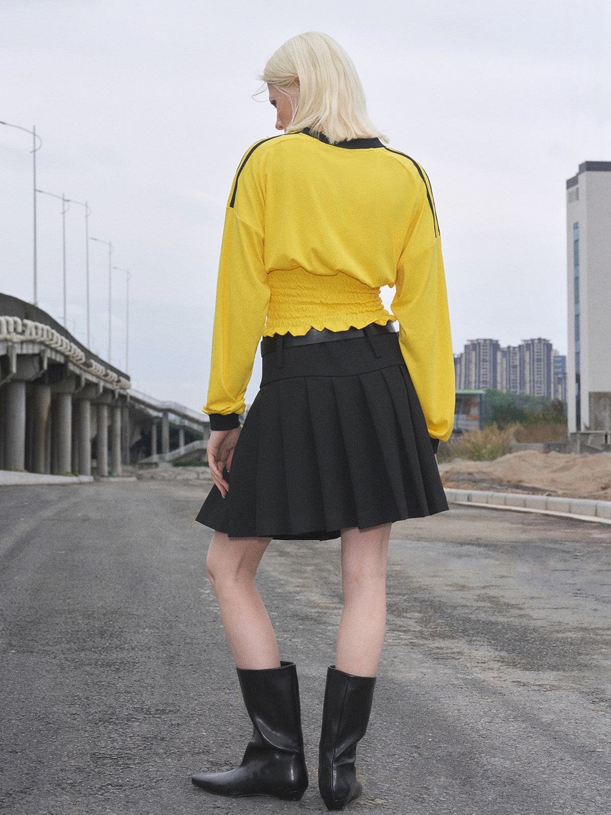 YellowCard Retro Jersey Sleeve Top - Vintage Yellow