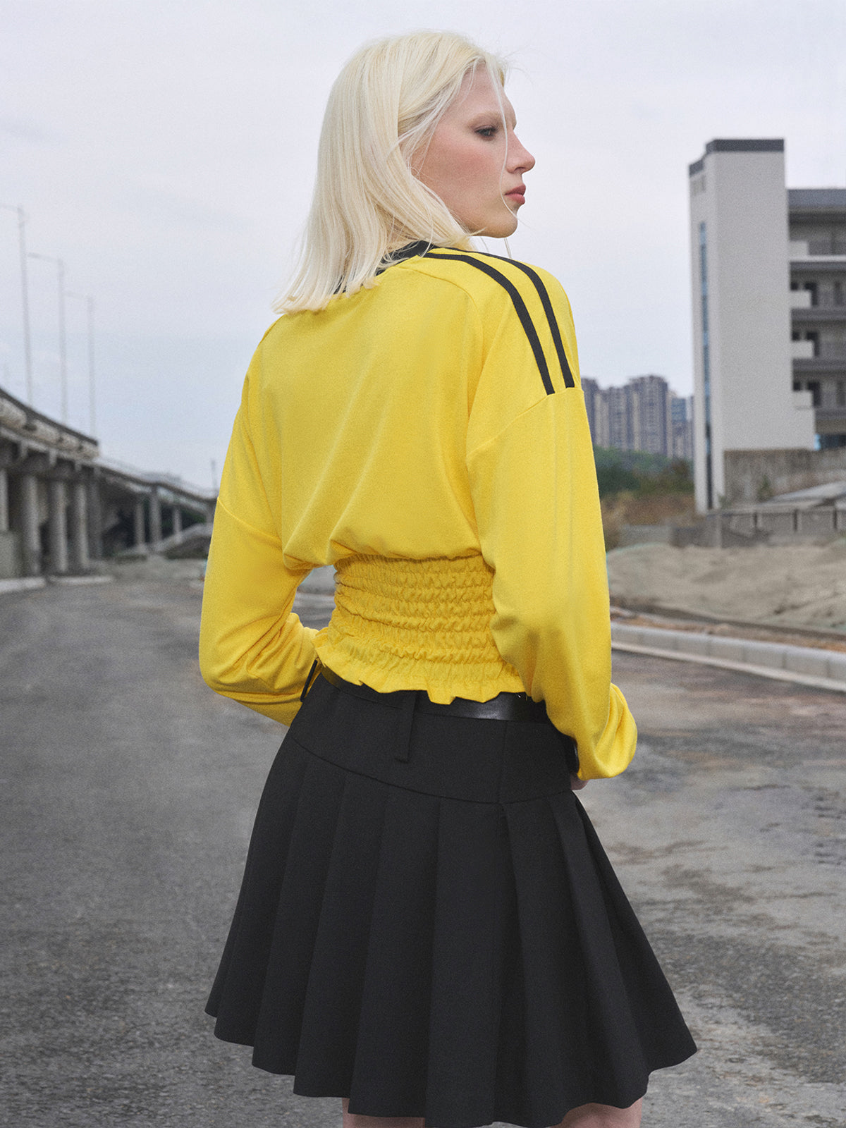 YellowCard Retro Jersey Sleeve Top - Vintage Yellow