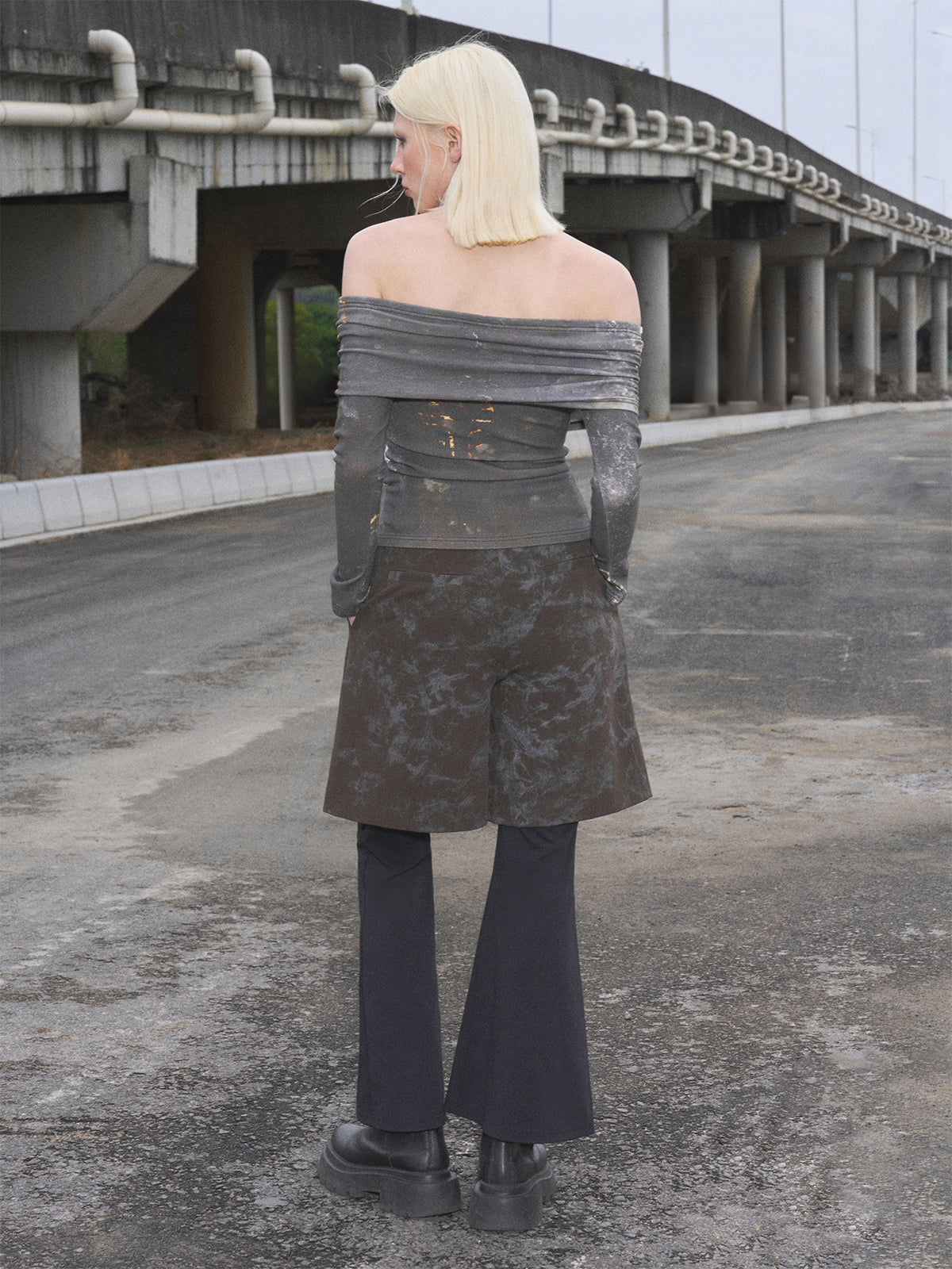 Sleek Tux Shorts - Forest Noir