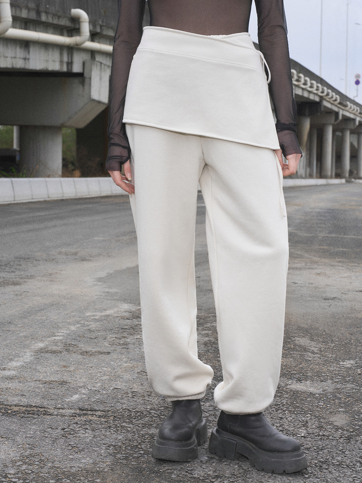Bedazzled & Nap Sweatpants - Vanilla Glow