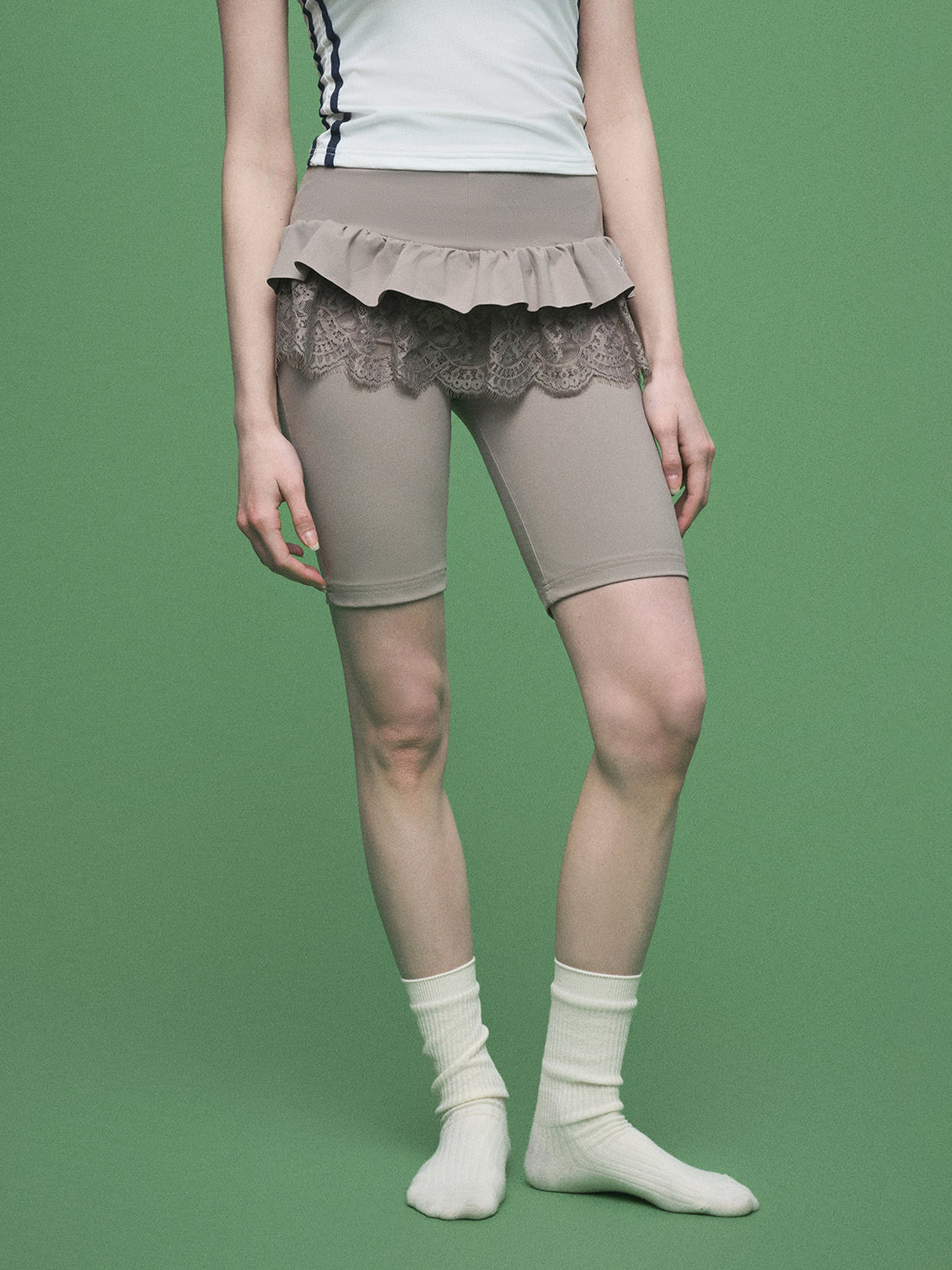 Trail Lace Leggings - Safari Cream