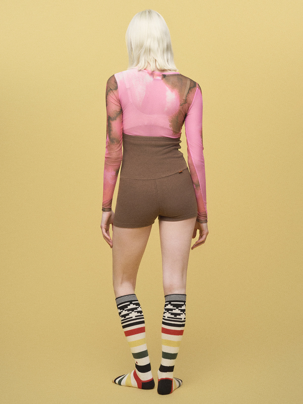 Tie-Dye Sheer Shell Top - Pink Pulse