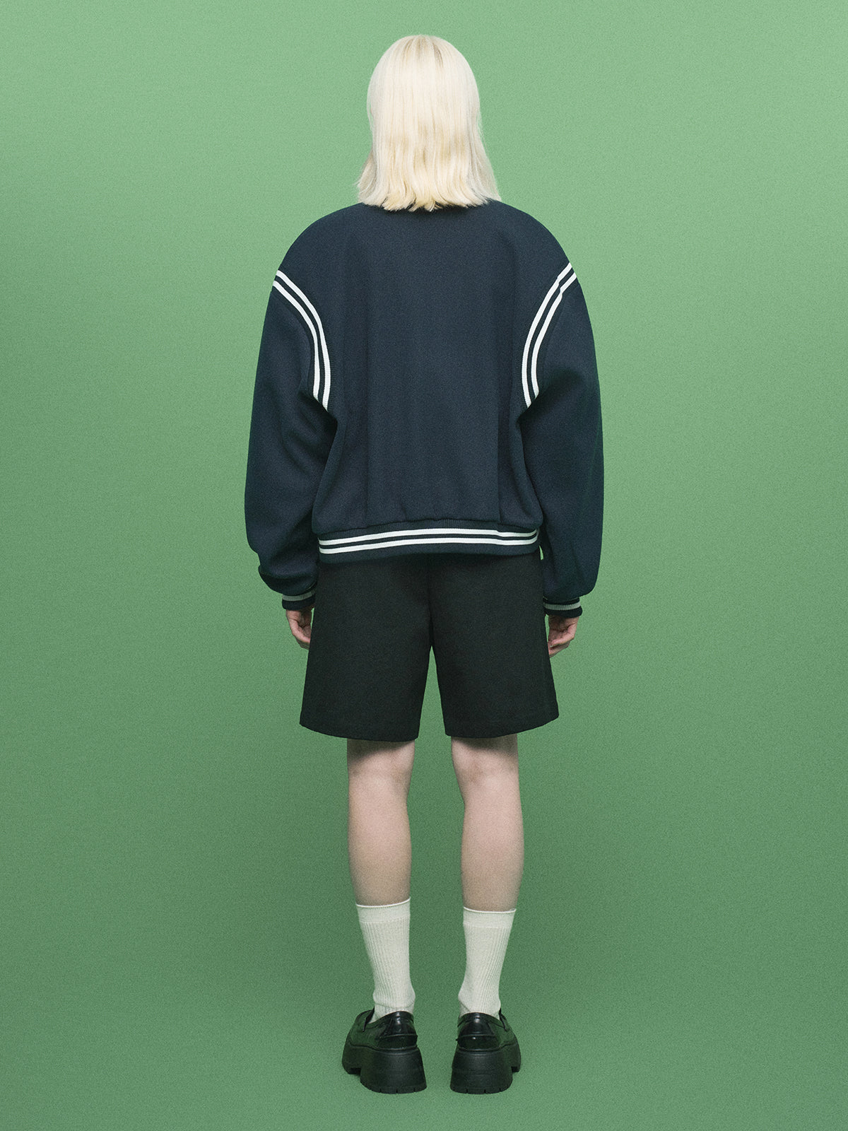 Subtle Squad Varsity Jacket - Deep Navy