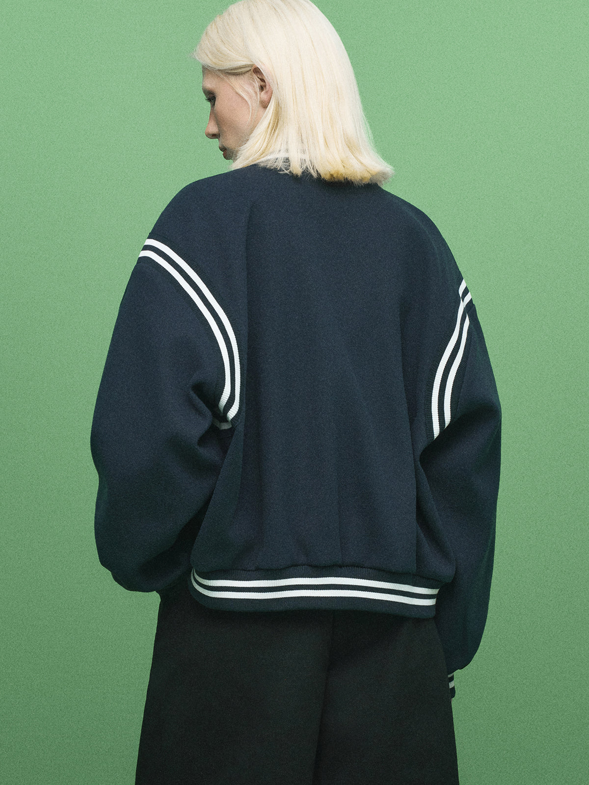 Subtle Squad Varsity Jacket - Deep Navy