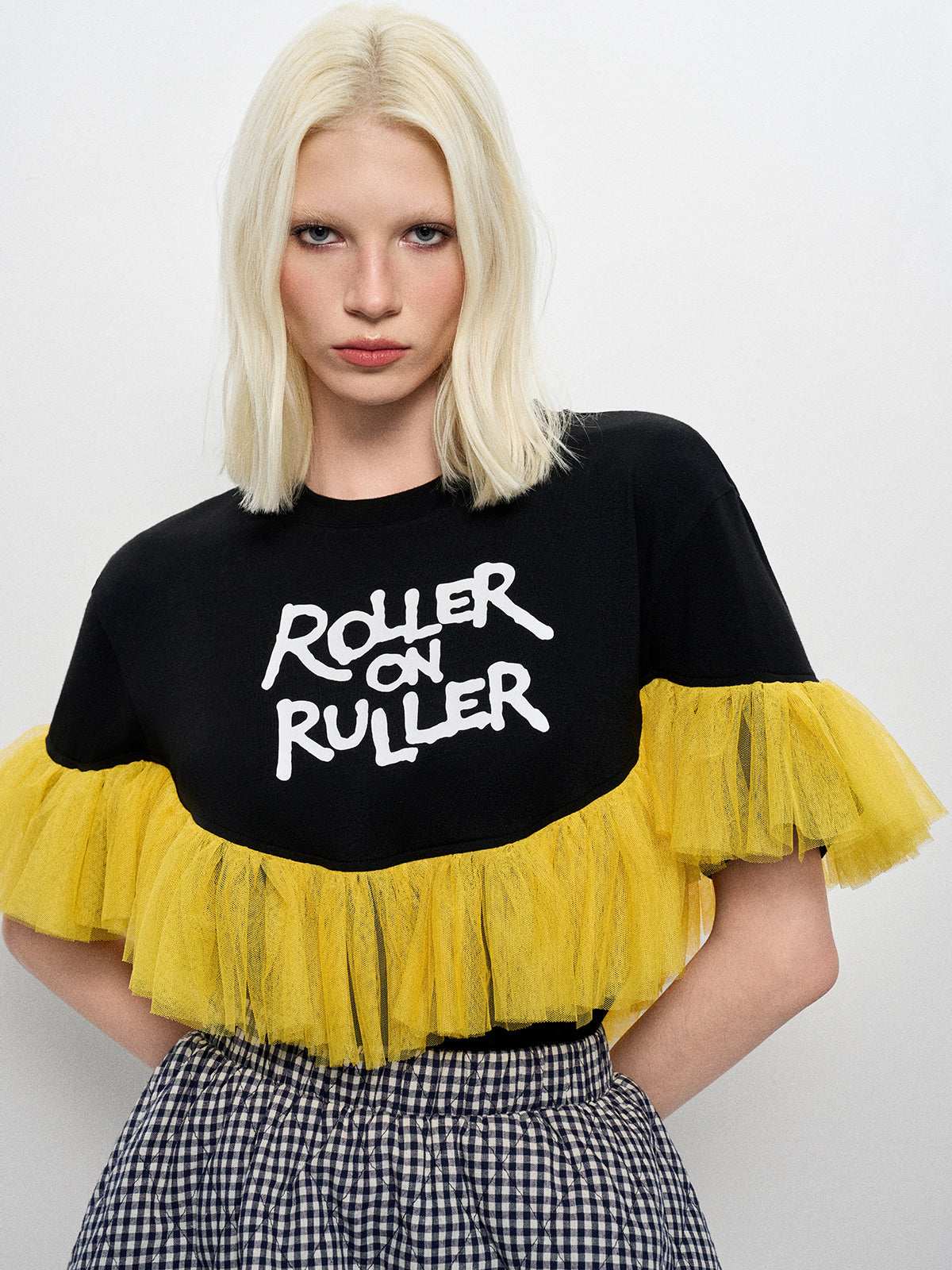 Tulle-Track Tee - Noir Lemon