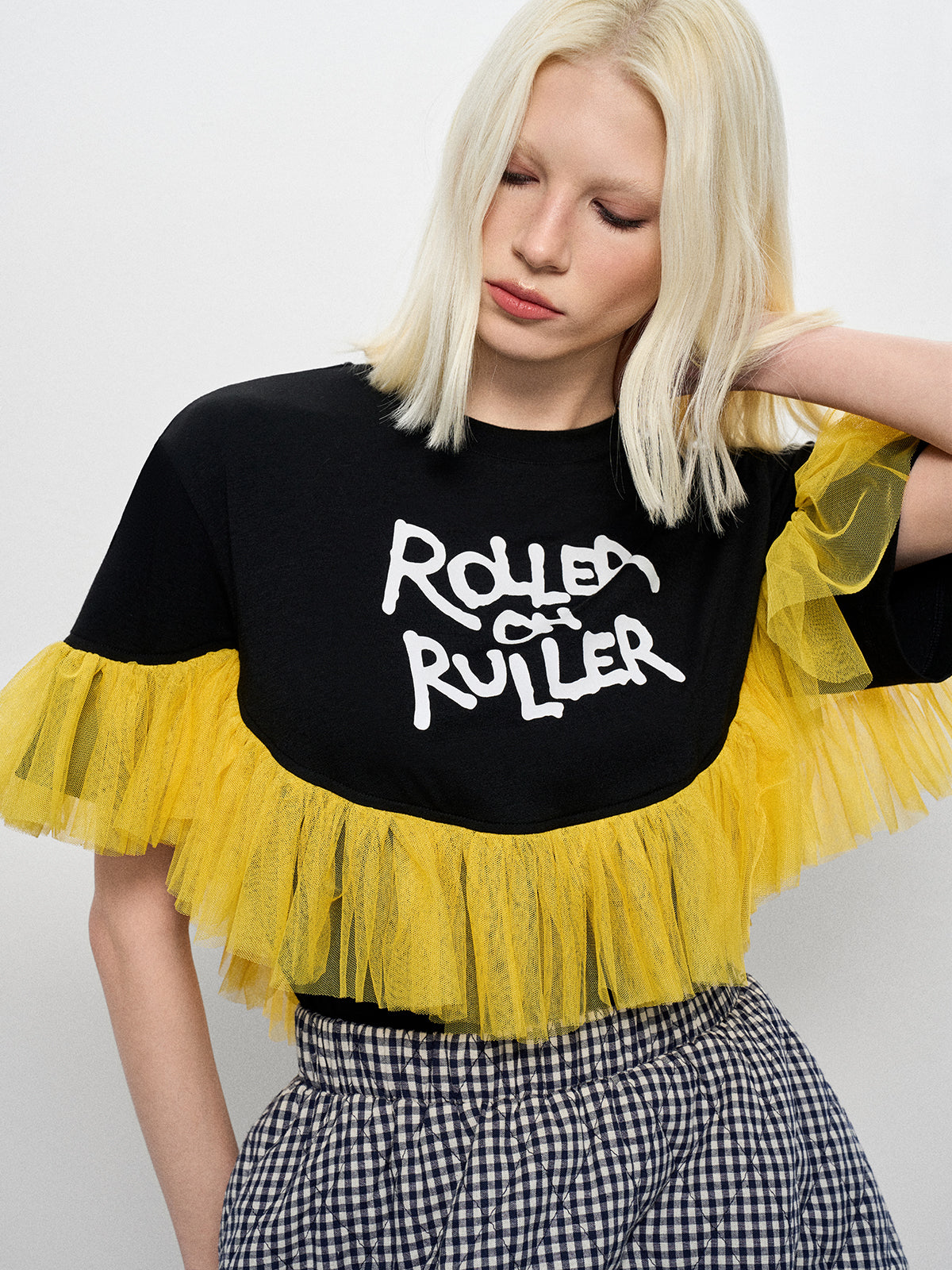 Tulle-Track Tee - Noir Lemon