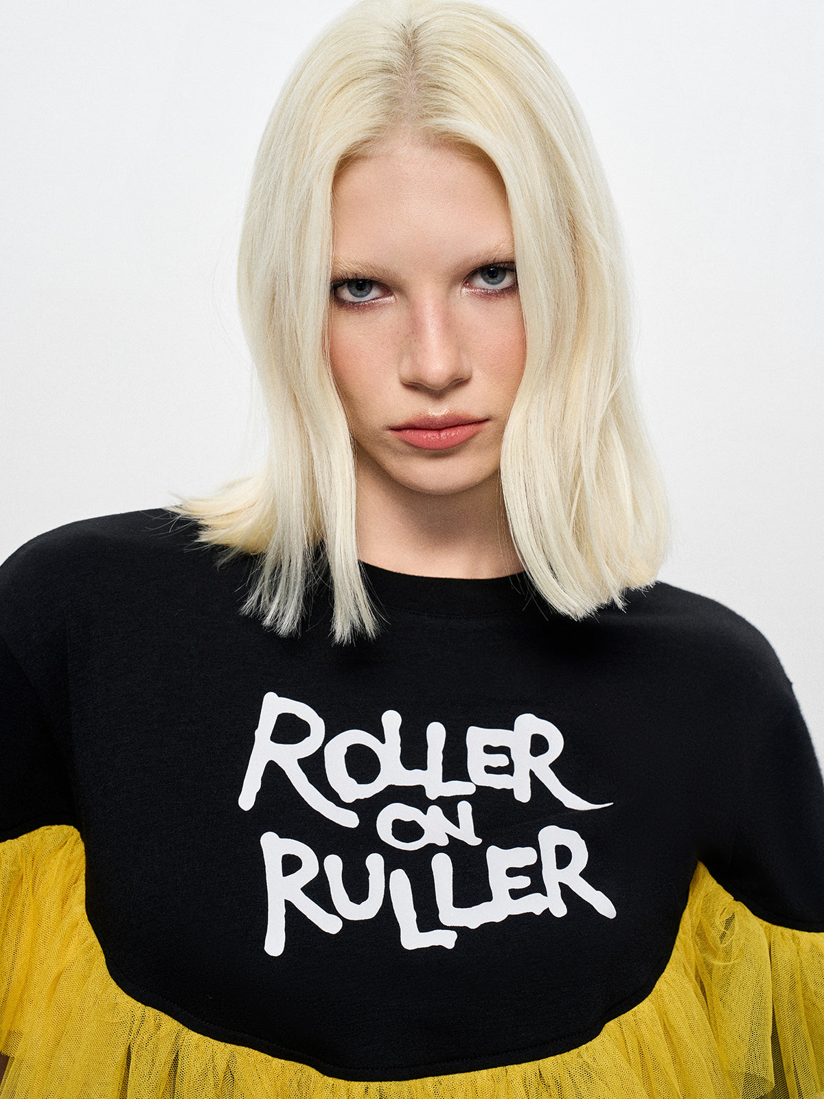 Tulle-Track Tee - Noir Lemon