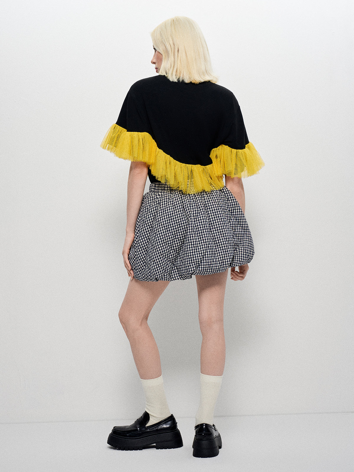 Tulle-Track Tee - Noir Lemon