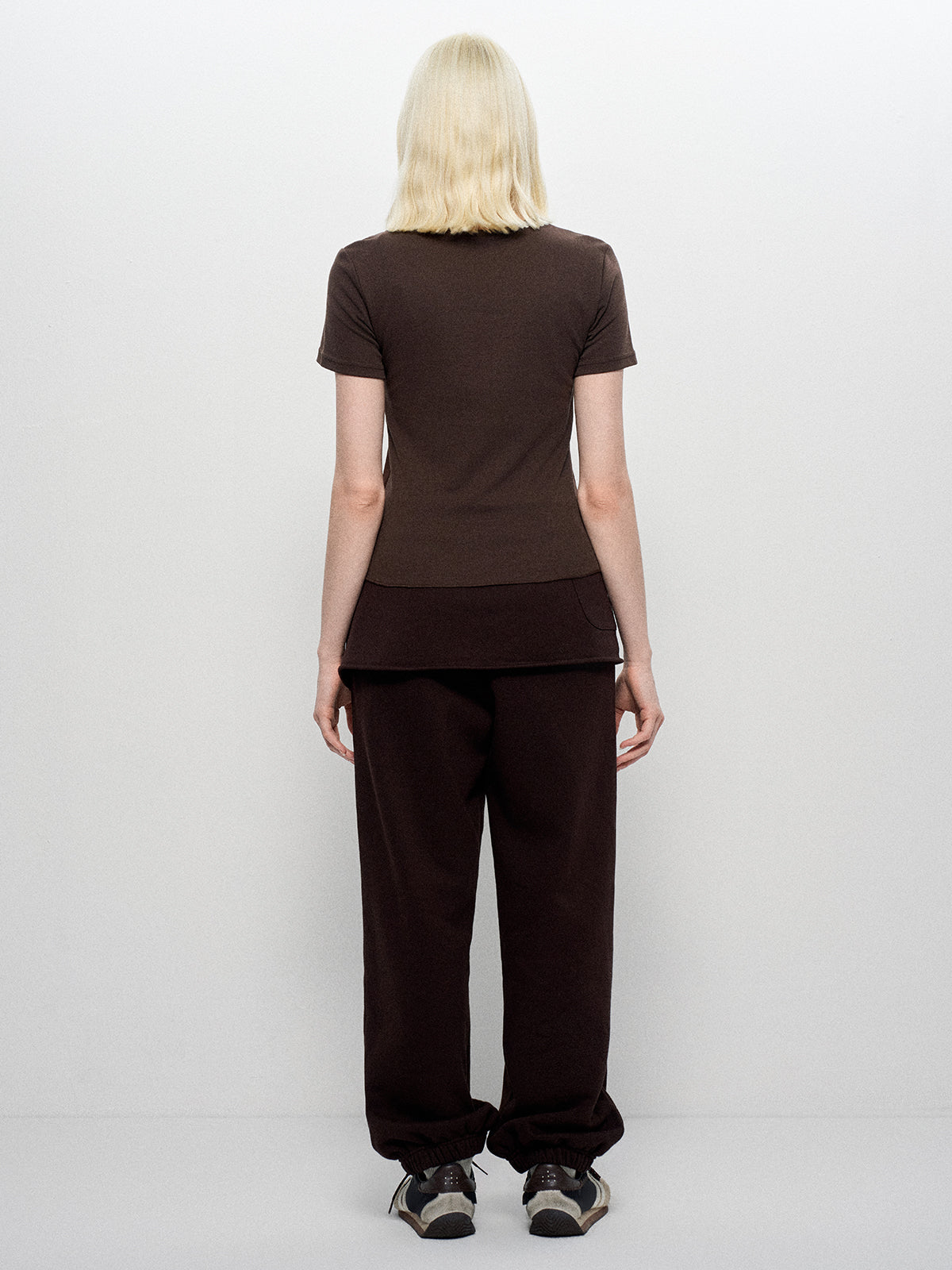 Bedazzled Web Tee - Mocha Spark